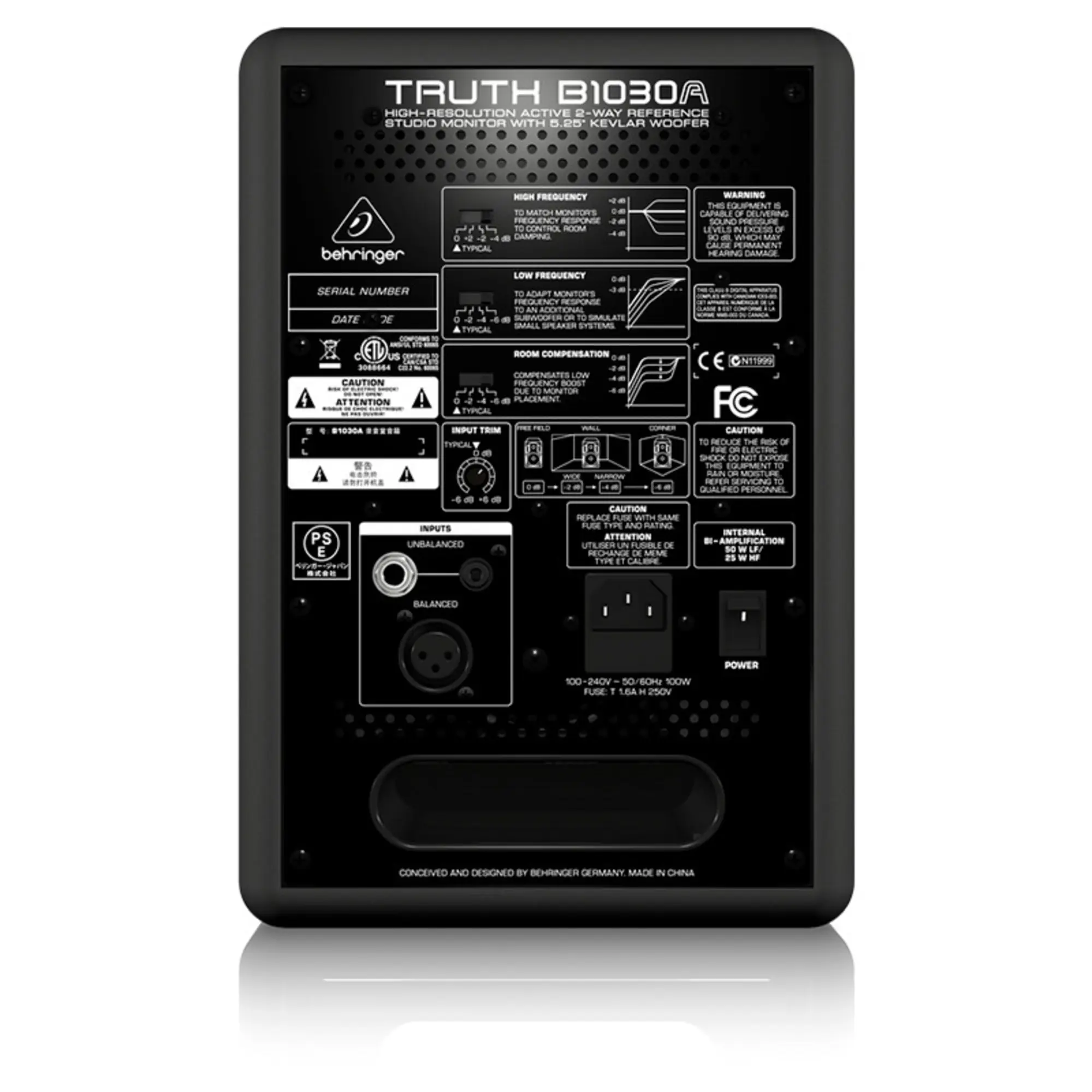 Студийные мониторы Behringer TRUTH B1030A (4 / 4)