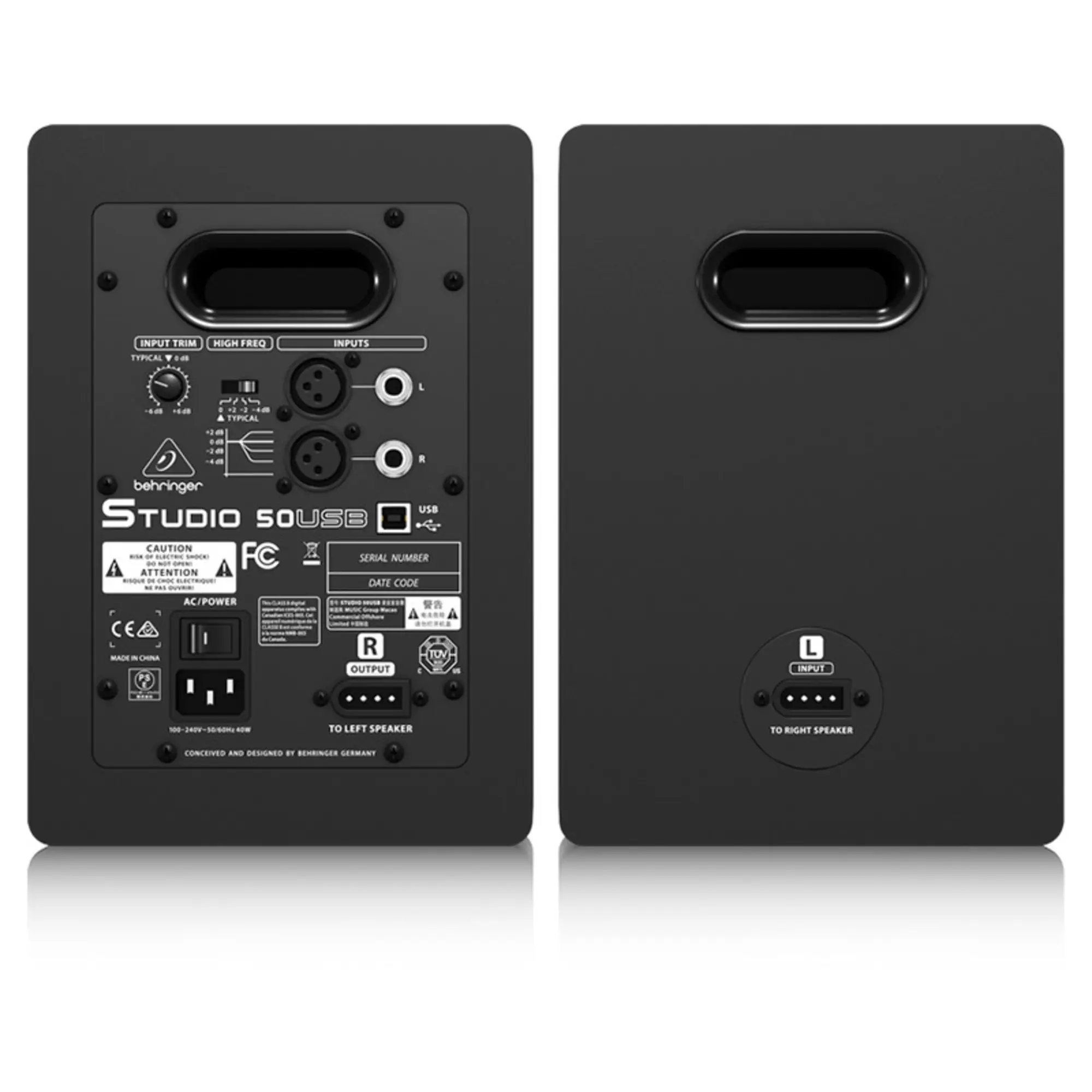 Активные студийные мониторы Behringer Studio 50USB (пара) (4 / 4)