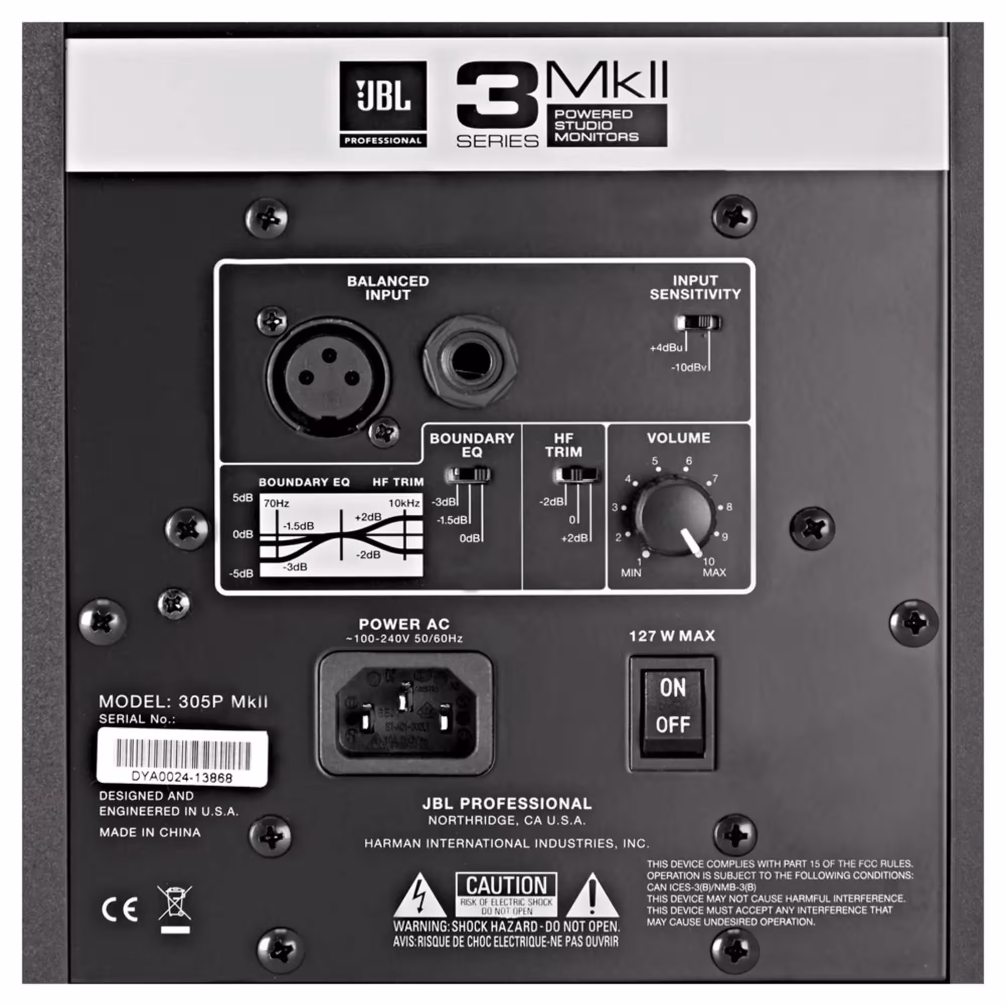 Активный студийный монитор JBL 306P MKII (4 / 4)