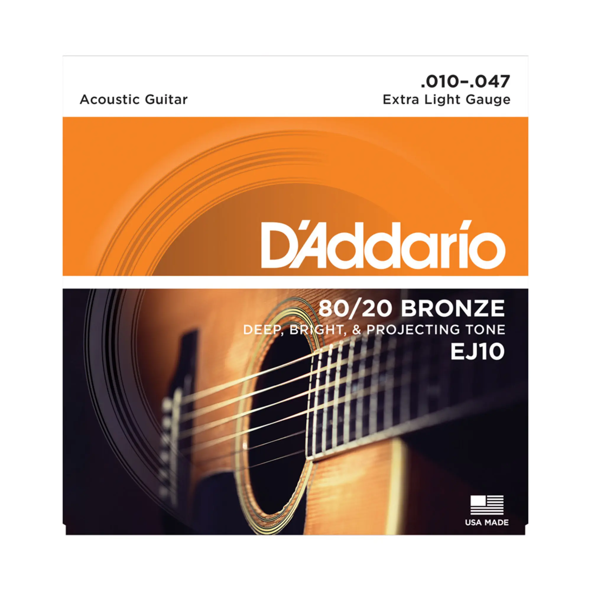Струны для акустических гитар D'addario EJ10 (1 / 4)