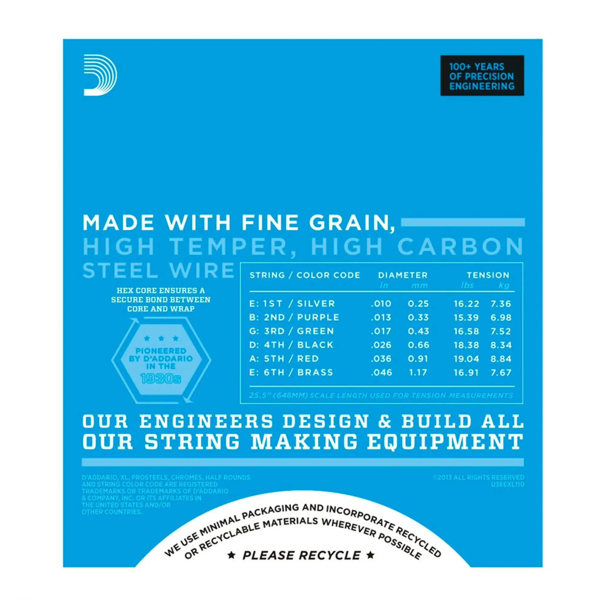Струны для электрогитар D'addario EXL110+ (2 / 2)