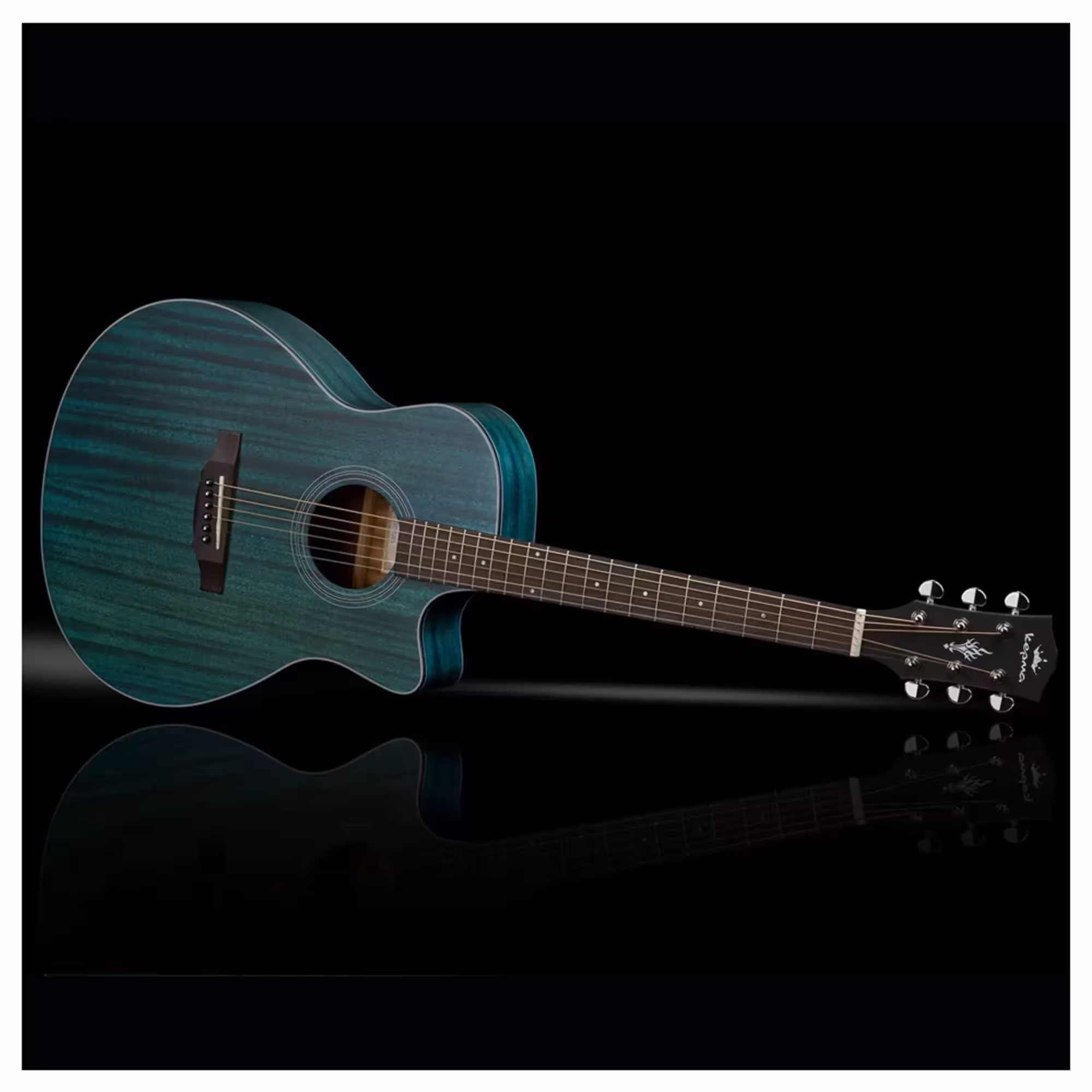 Акустическая гитара Kepma EAC Blue Matt (3 / 8)