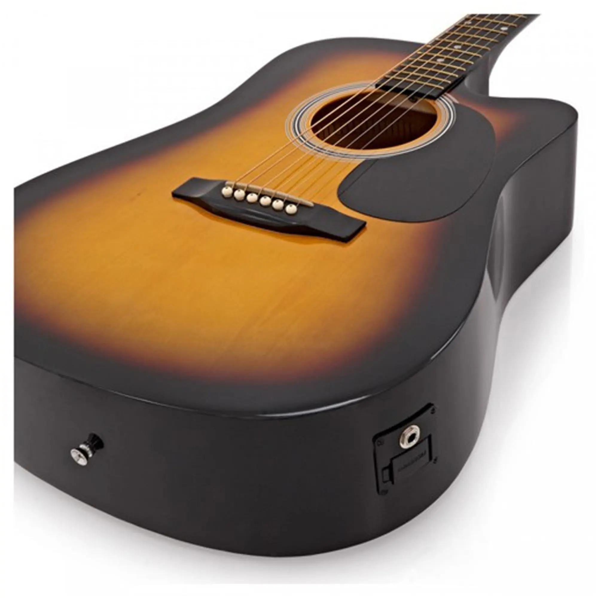 Электро-акустическая гитара Fender Squier SA-105CE Dreadnout Sunburst (2 / 2)