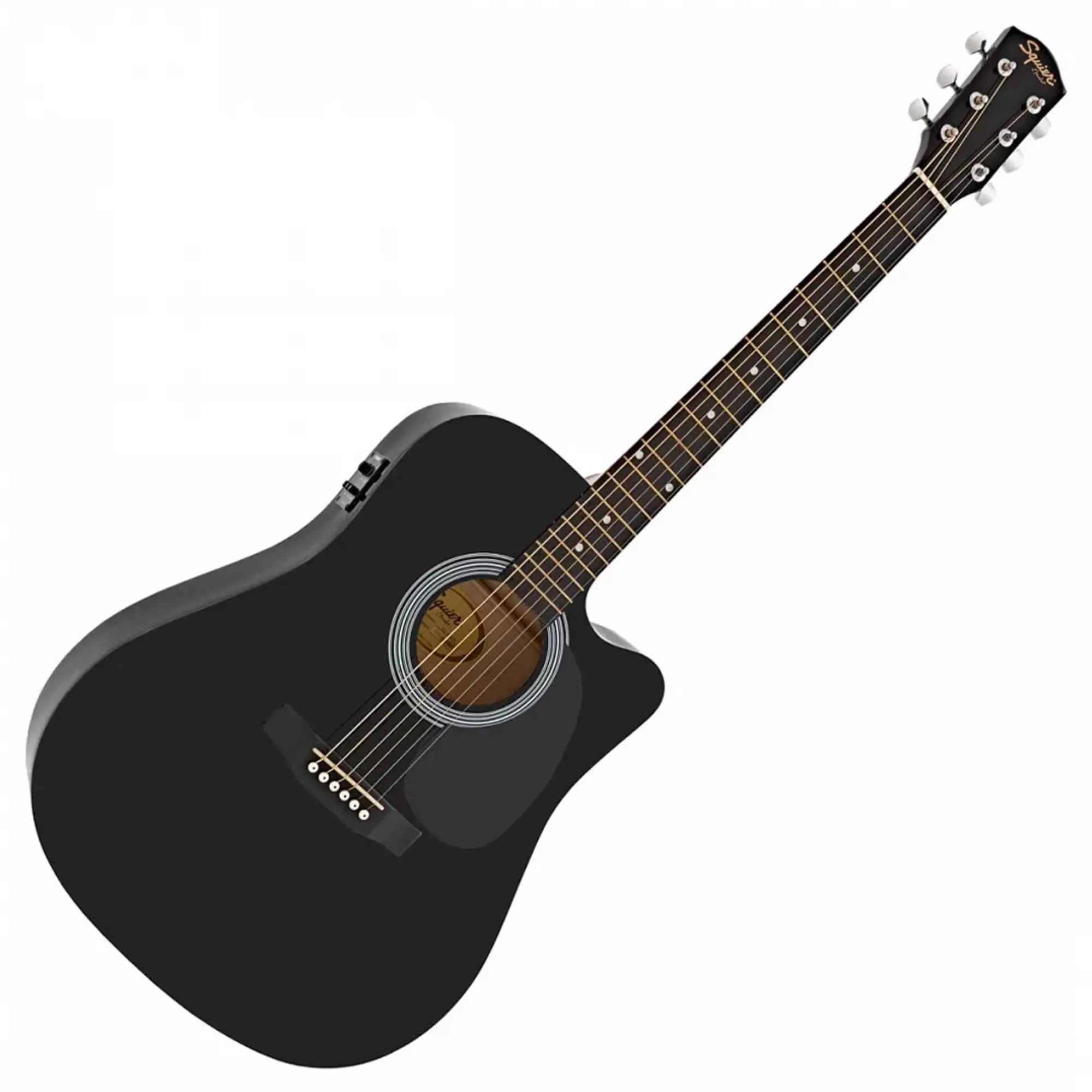 Электро-акустическая гитара Fender Squier SA-105CE Dreadnout Black (1 / 4)