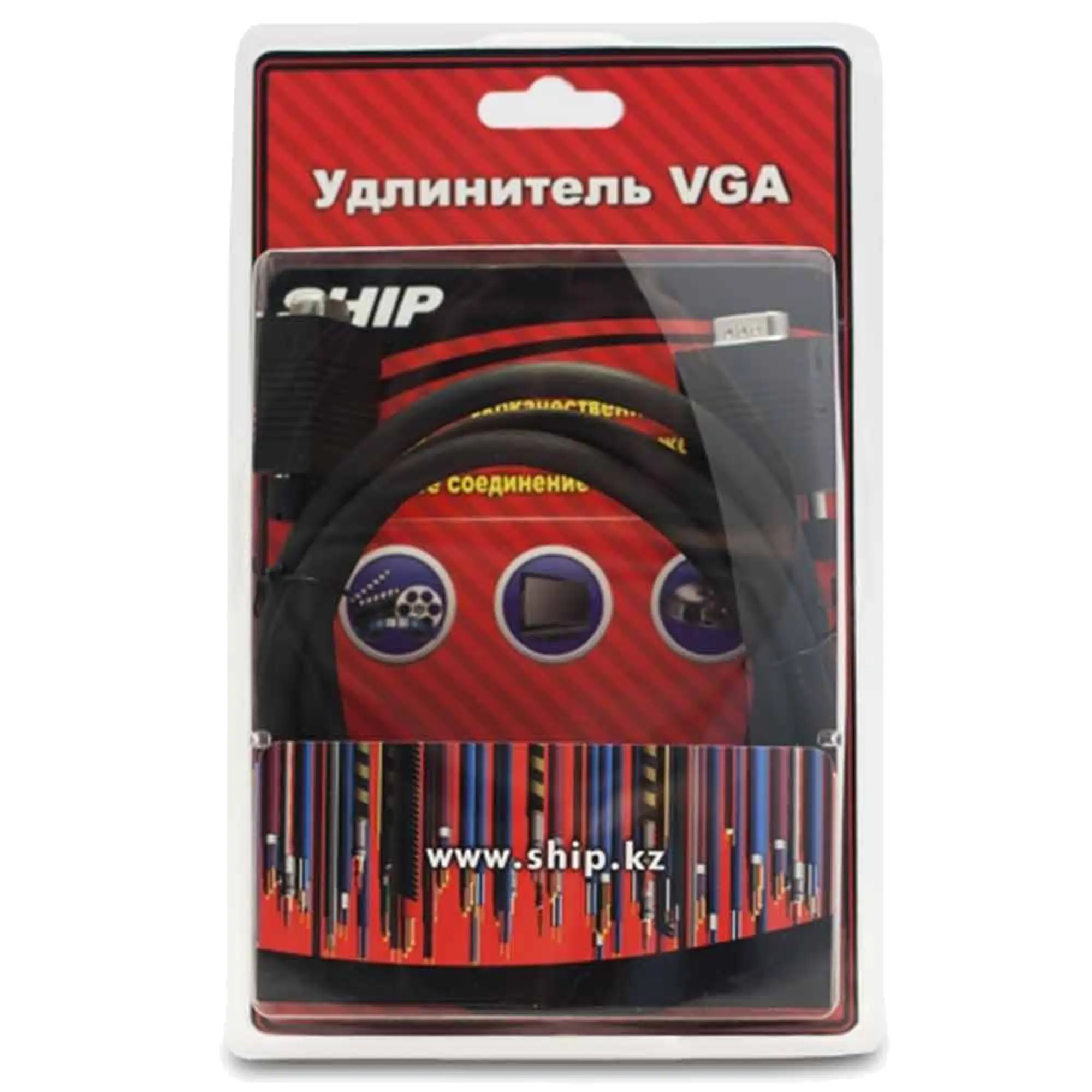 Видеокабель VGA-VGA 3 м Ship VG004M/F-3.0B (2 / 2)