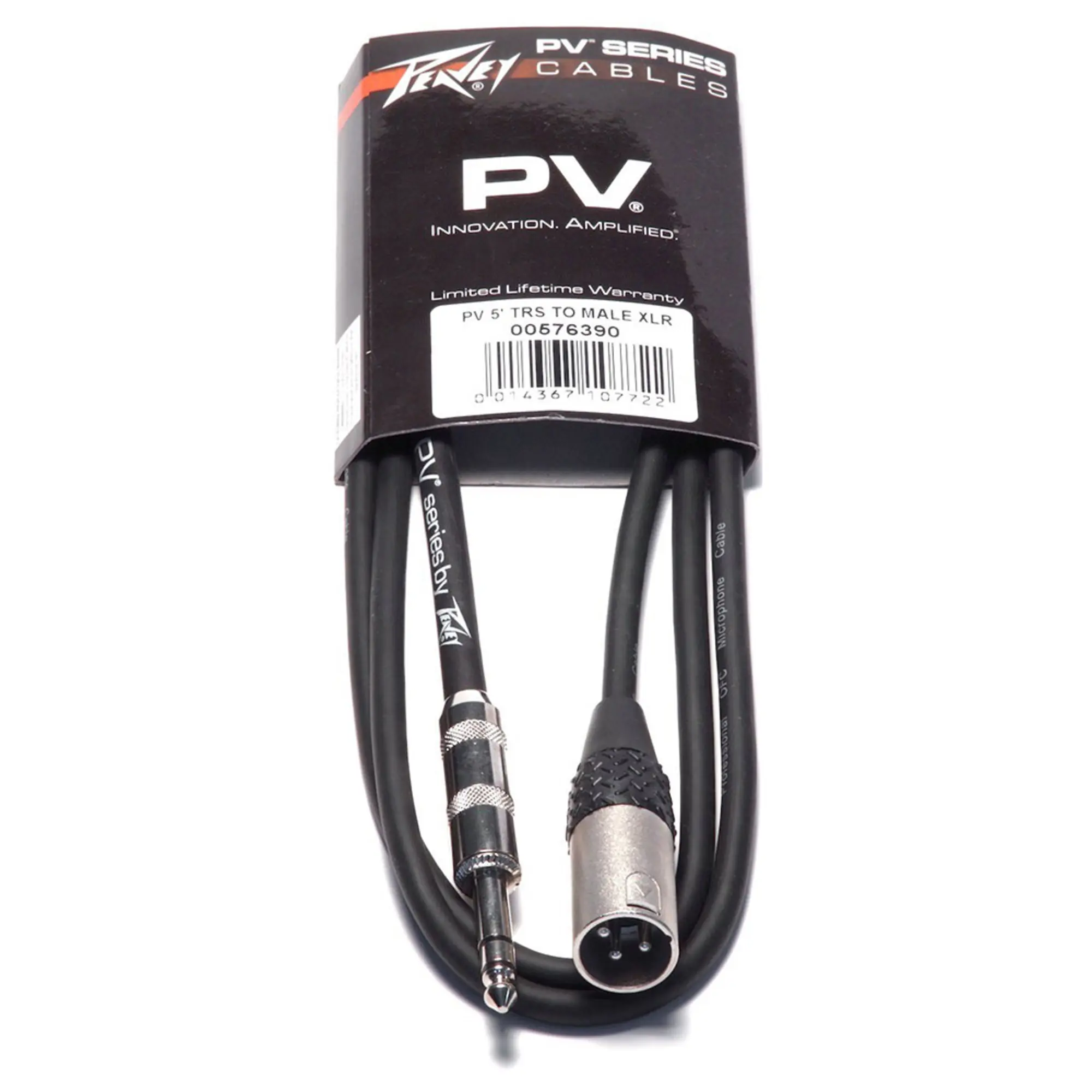 Интерфейсный кабель Jack-XLR(M) 1,5 м Peavey PV 5' TRS to Male XLR (1 / 4)