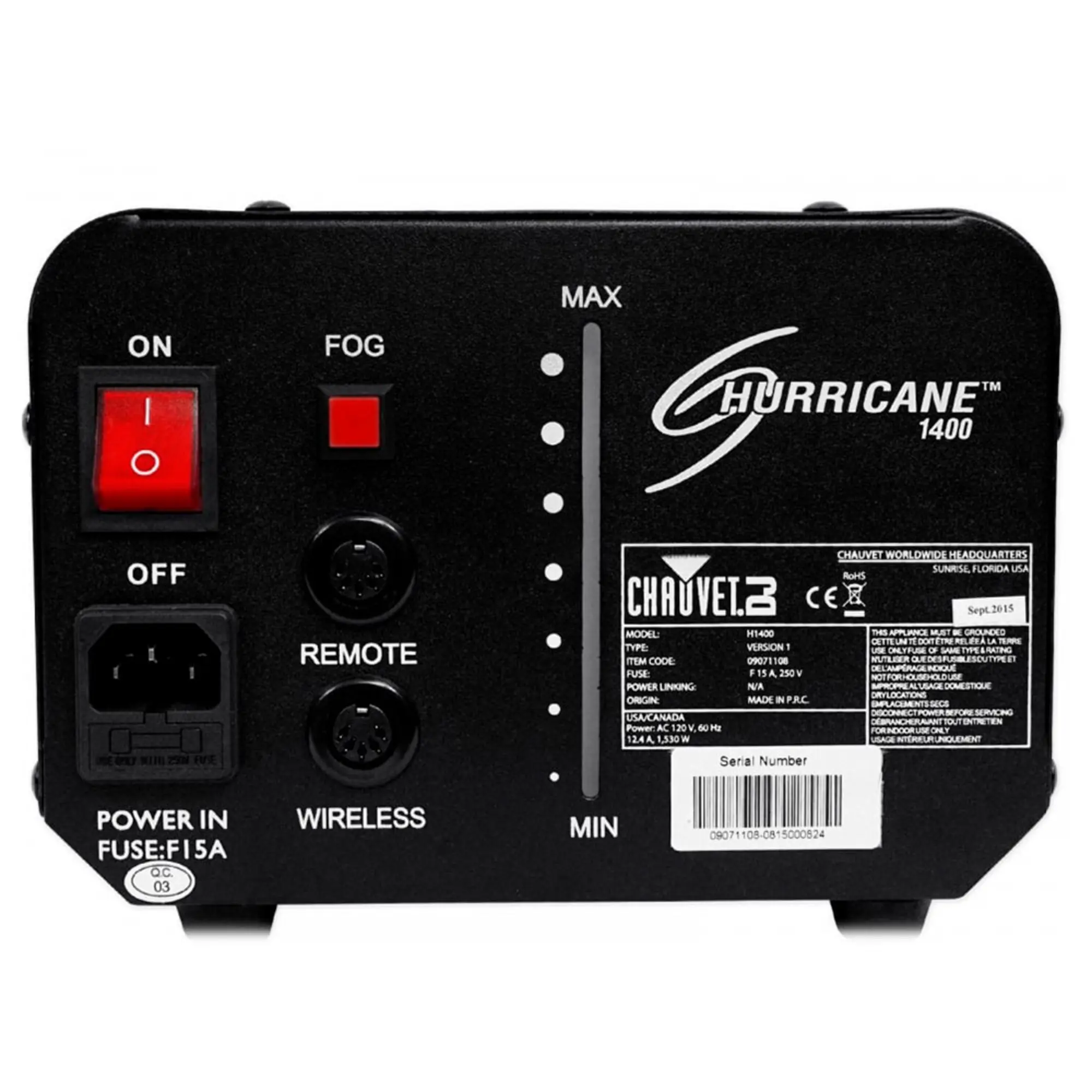 Генератор дыма CHAUVET-DJ Hurricane 1400 (2 / 3)