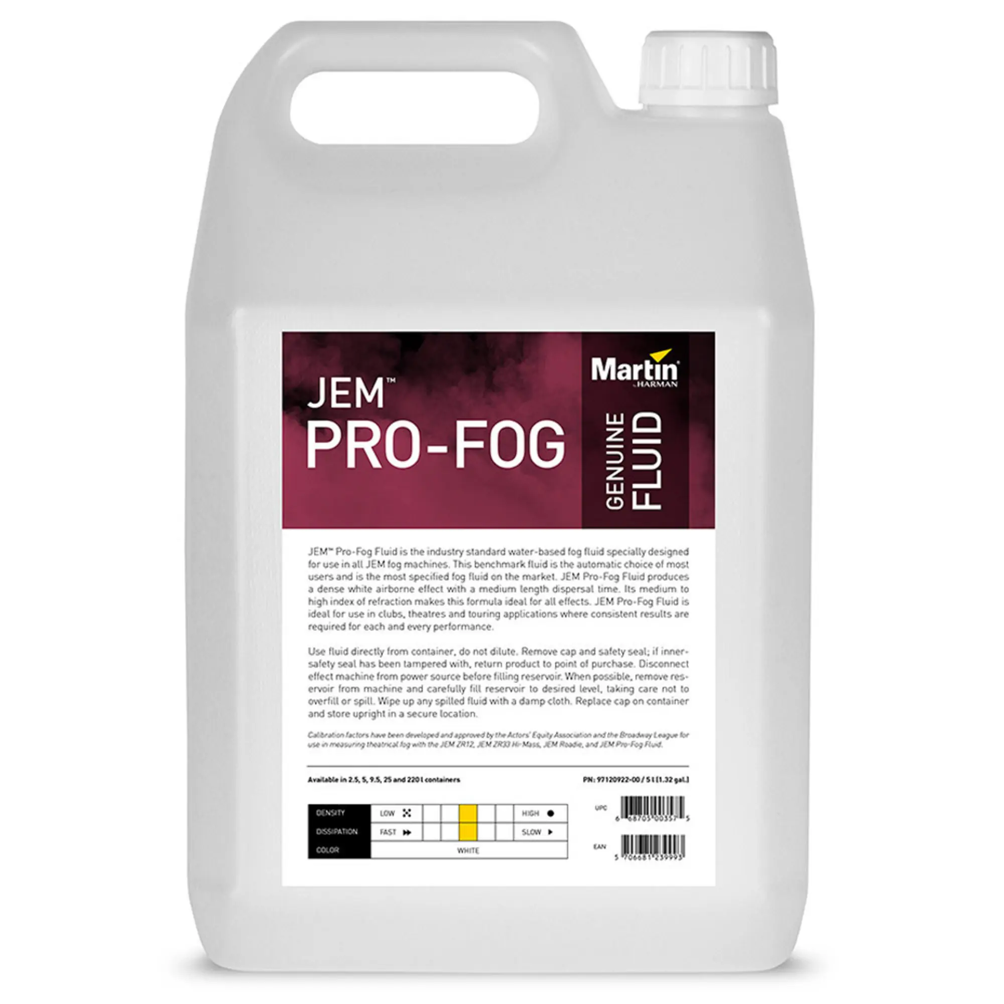 Жидкость для дым машин Martin JEM Pro-Fog Fluid (1 / 1)