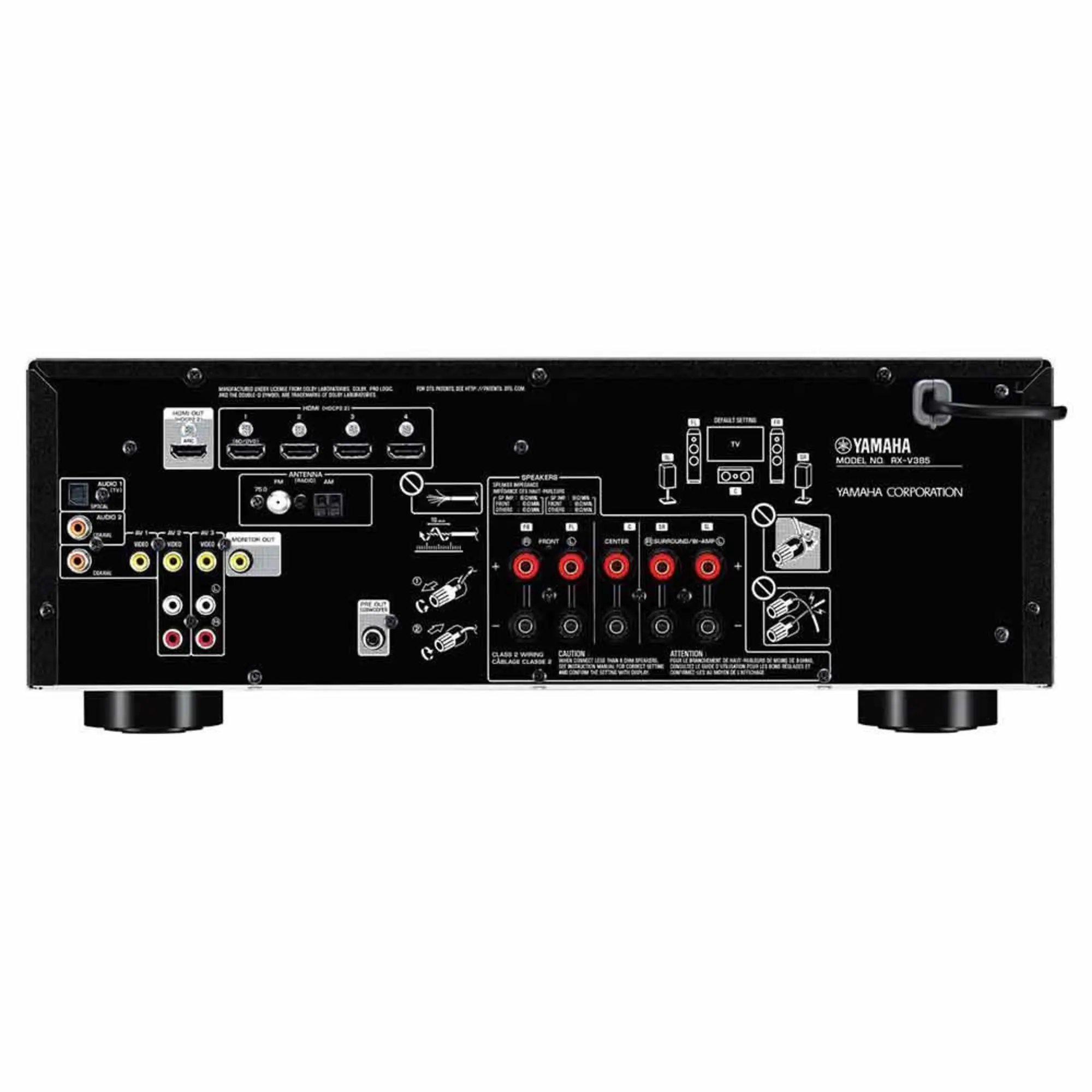 AV ресивер Yamaha RX-V385 Black (3 / 3)