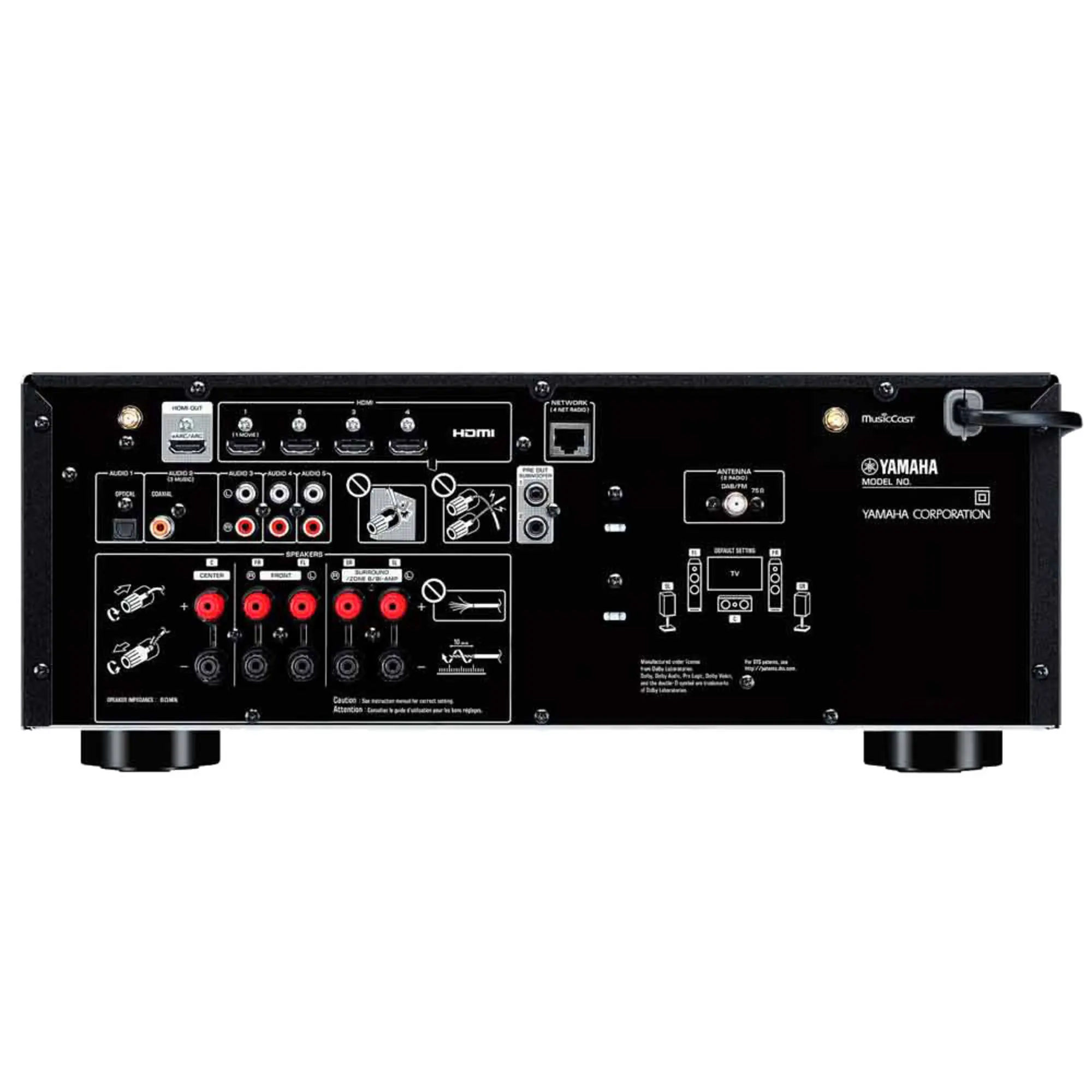 AV ресивер Yamaha RX-V4A Black (3 / 4)