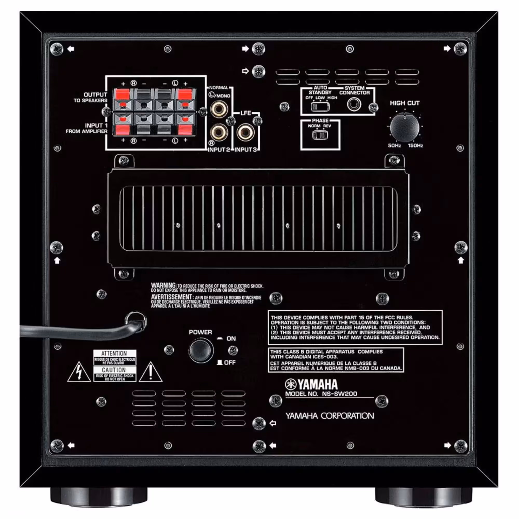 Активный сабвуфер Yamaha NS-SW300 Black (2 / 2)