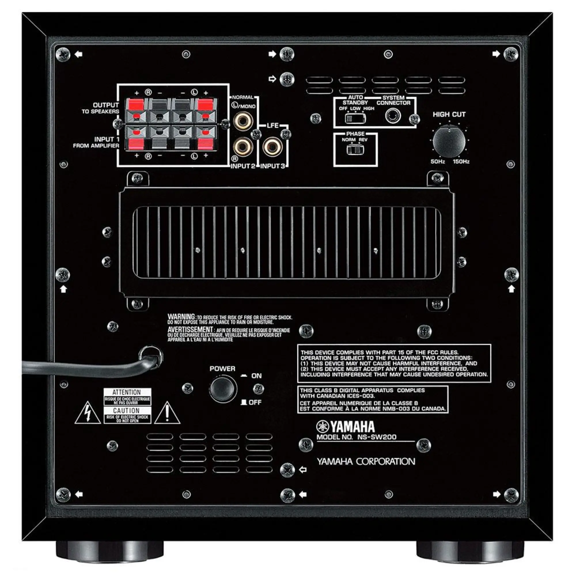 Активный сабвуфер Yamaha NS-SW300 Black (2 / 2)
