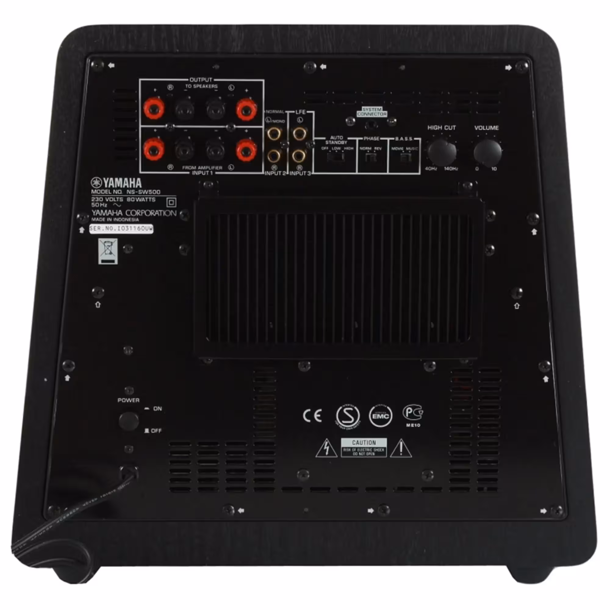Активный сабвуфер Yamaha NS-SW500 Black (2 / 2)
