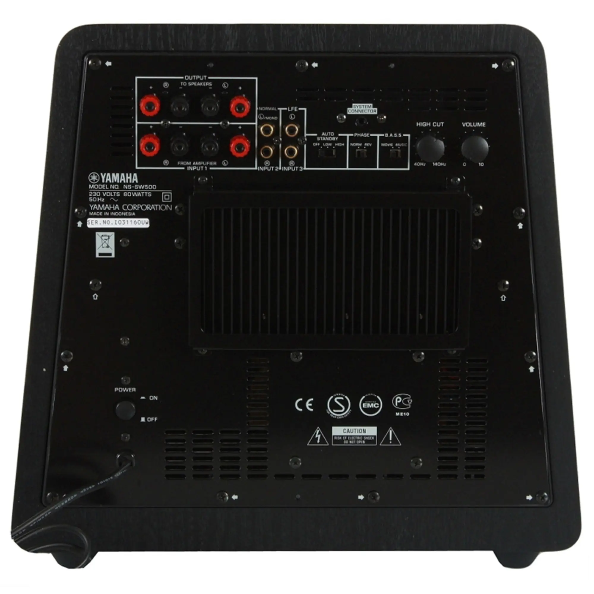 Активный сабвуфер Yamaha NS-SW500 Black (2 / 2)