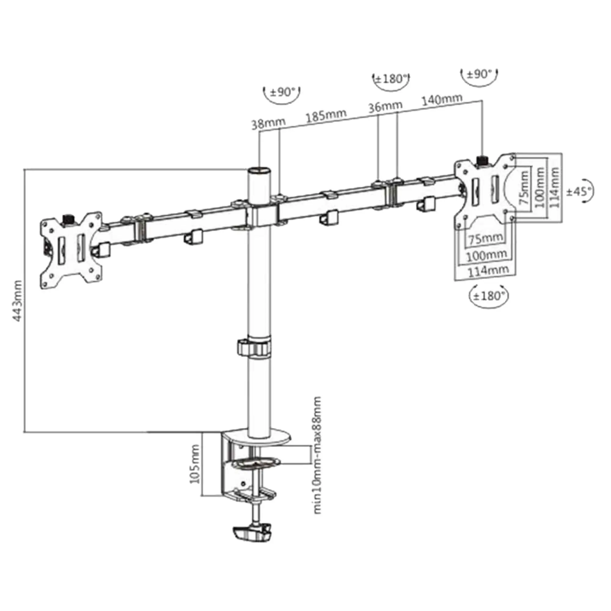 Настольный кронштейн Brateck LDT12-C024N (2 / 2)