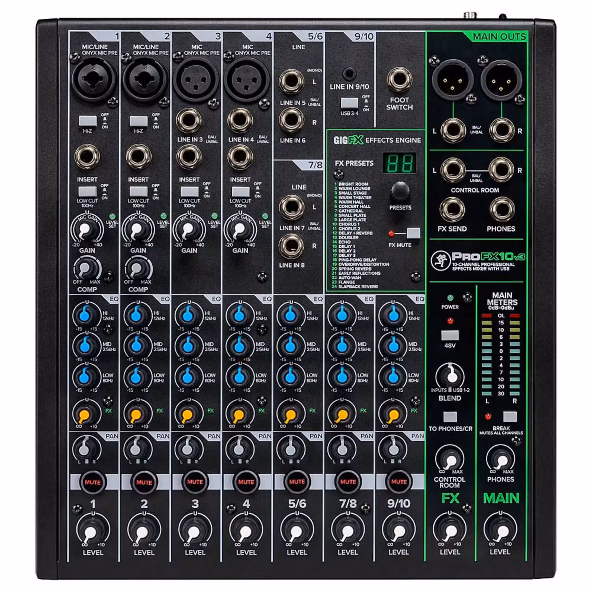 Аналоговый микшерный пульт Mackie ProFX10v3 (1 / 1)