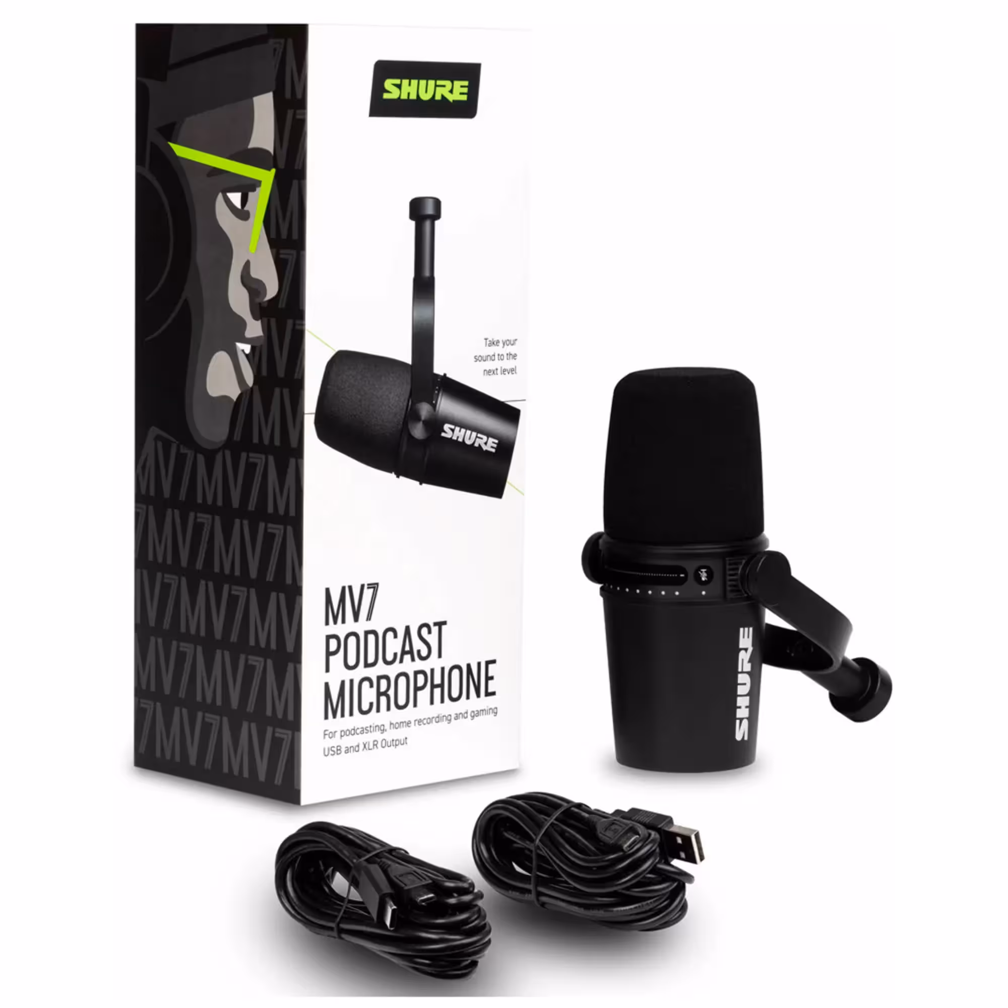 Студийный динамический микрофон Shure MV7 Black (10 / 10)