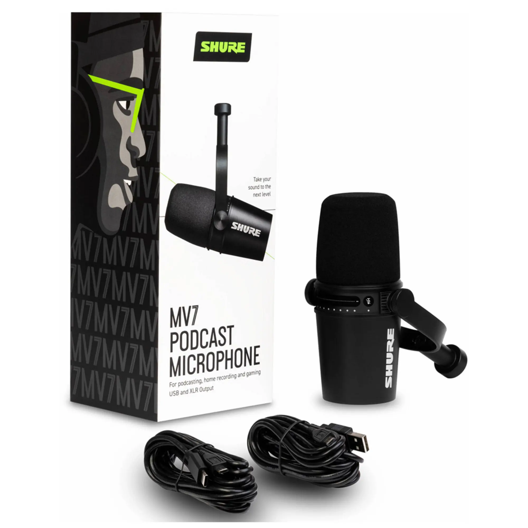 Студийный динамический микрофон Shure MV7 Black (10 / 10)