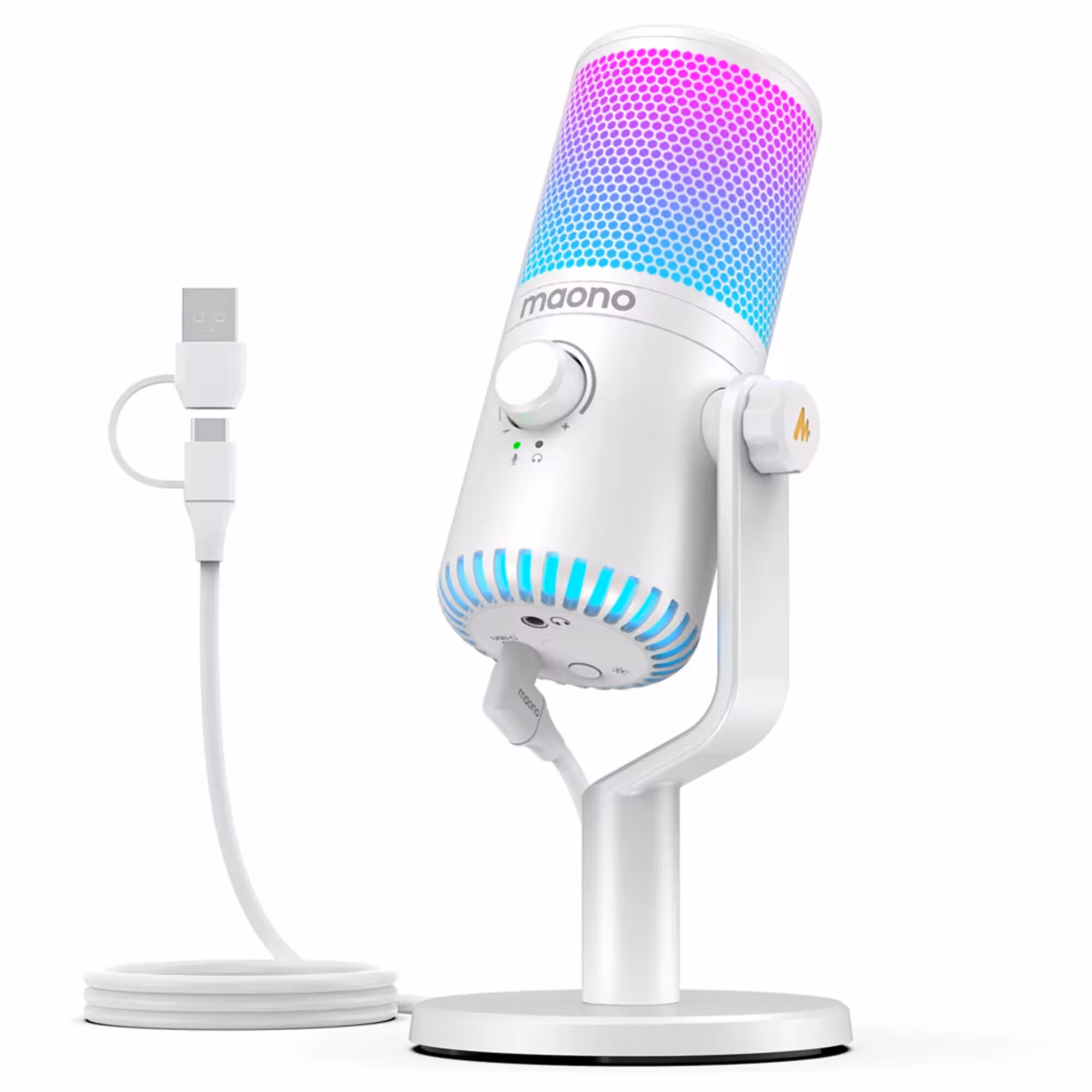 USB микрофон Maono DM30RGB White (1 / 5)