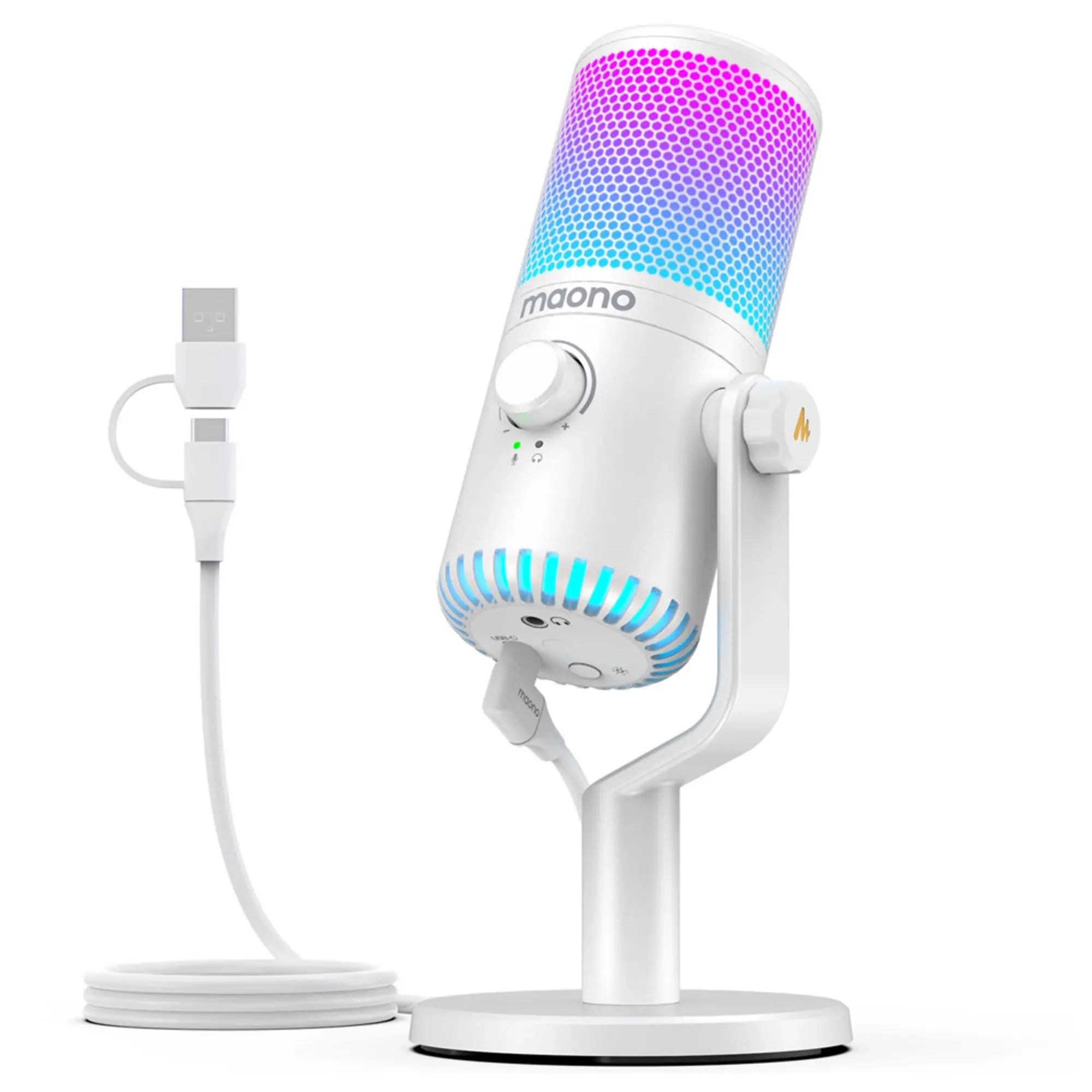 USB микрофон Maono DM30RGB White (1 / 5)