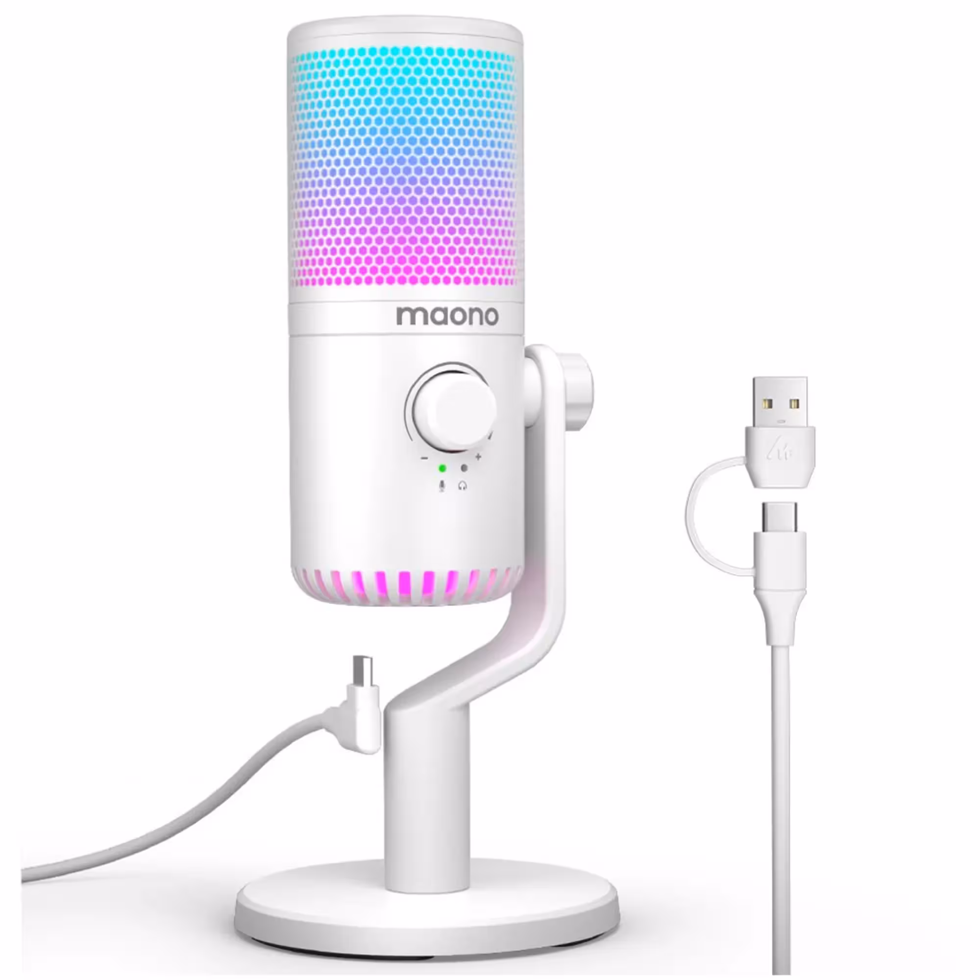USB микрофон Maono DM30RGB White (2 / 5)