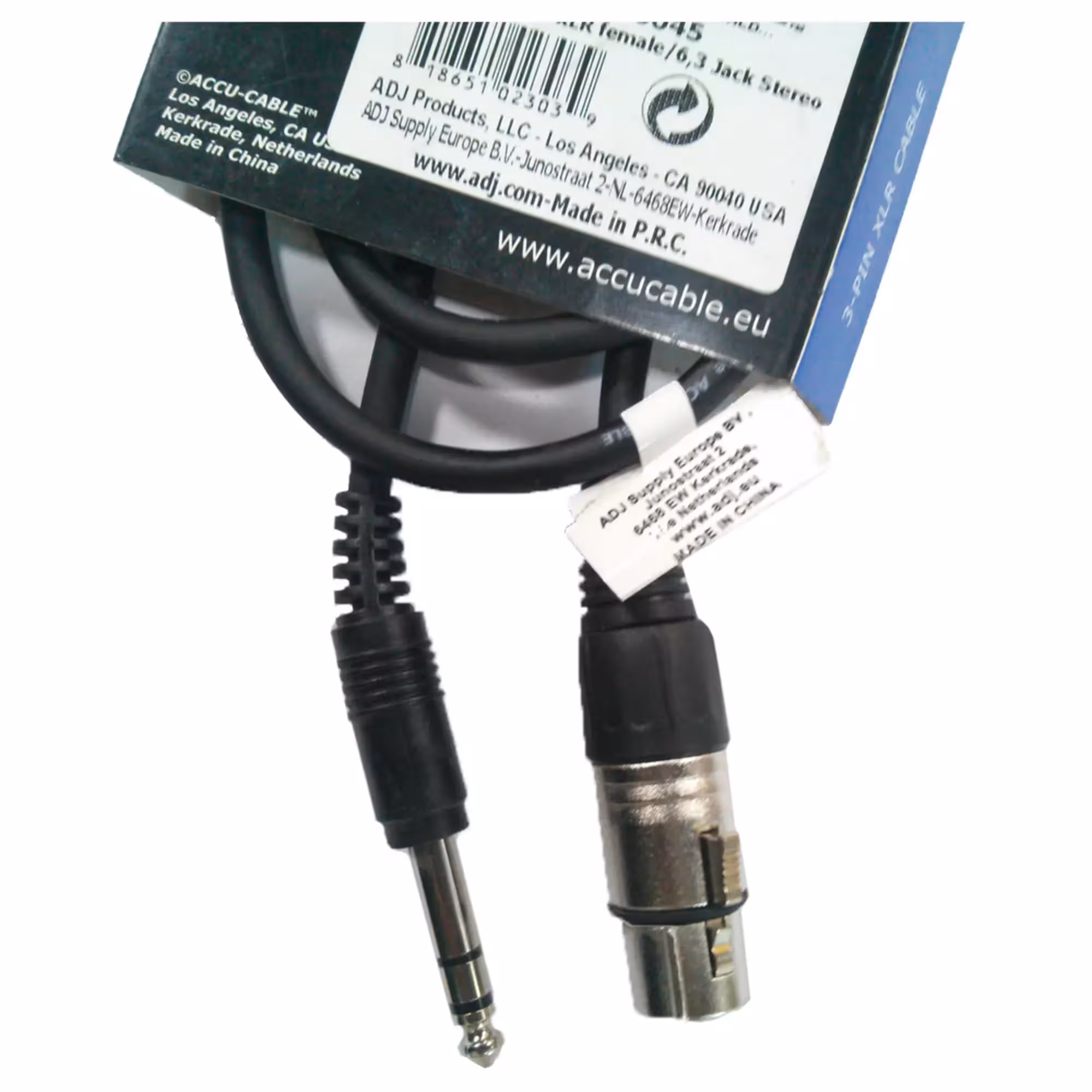 Сигнальный аудио кабель Jack-XLR(F) 1,5 м ACCU-CABLE AC-XF-J6S (3 / 4)