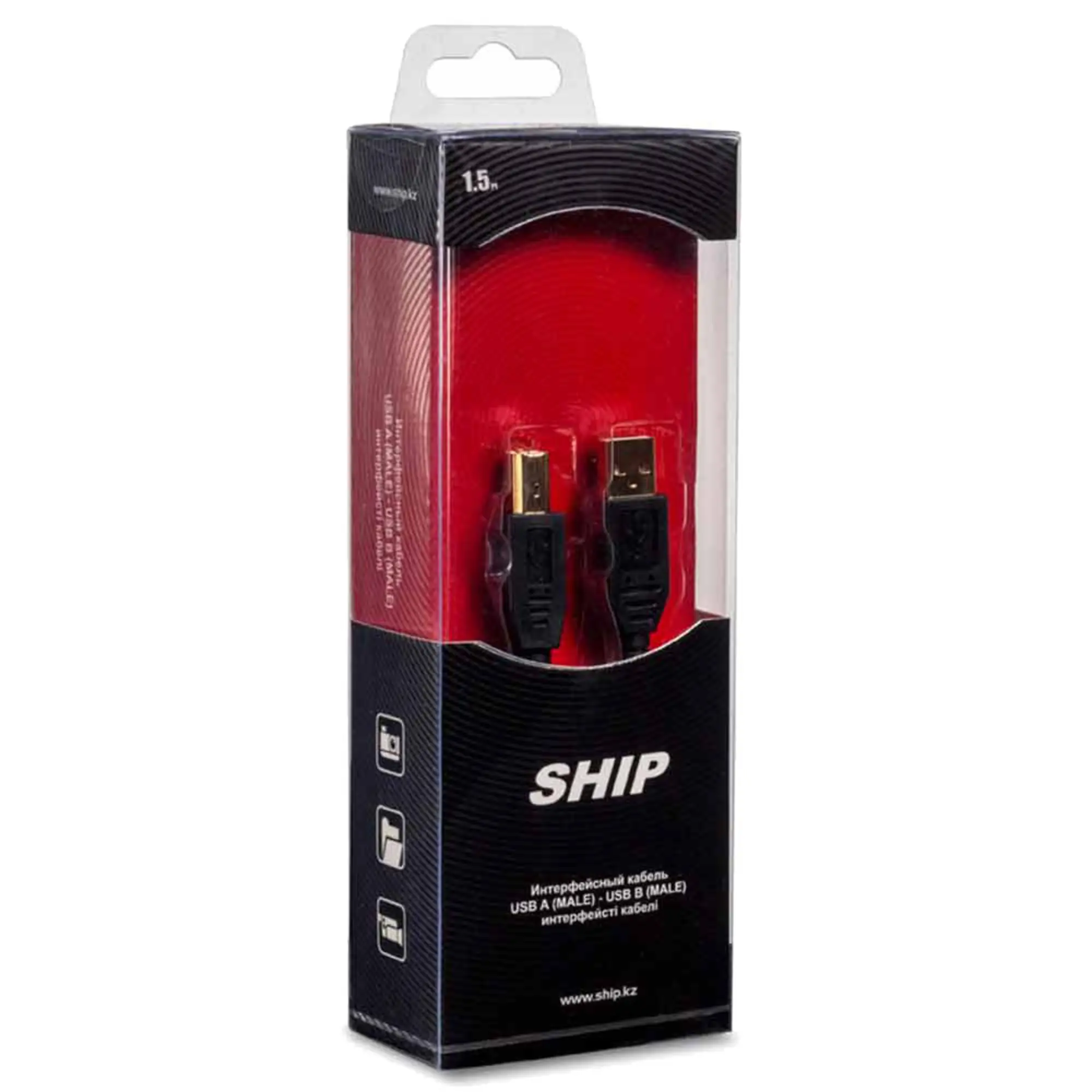 Интерфейсный кабель USB-USB 1,5 м Ship SH7013-1.5B (3 / 3)