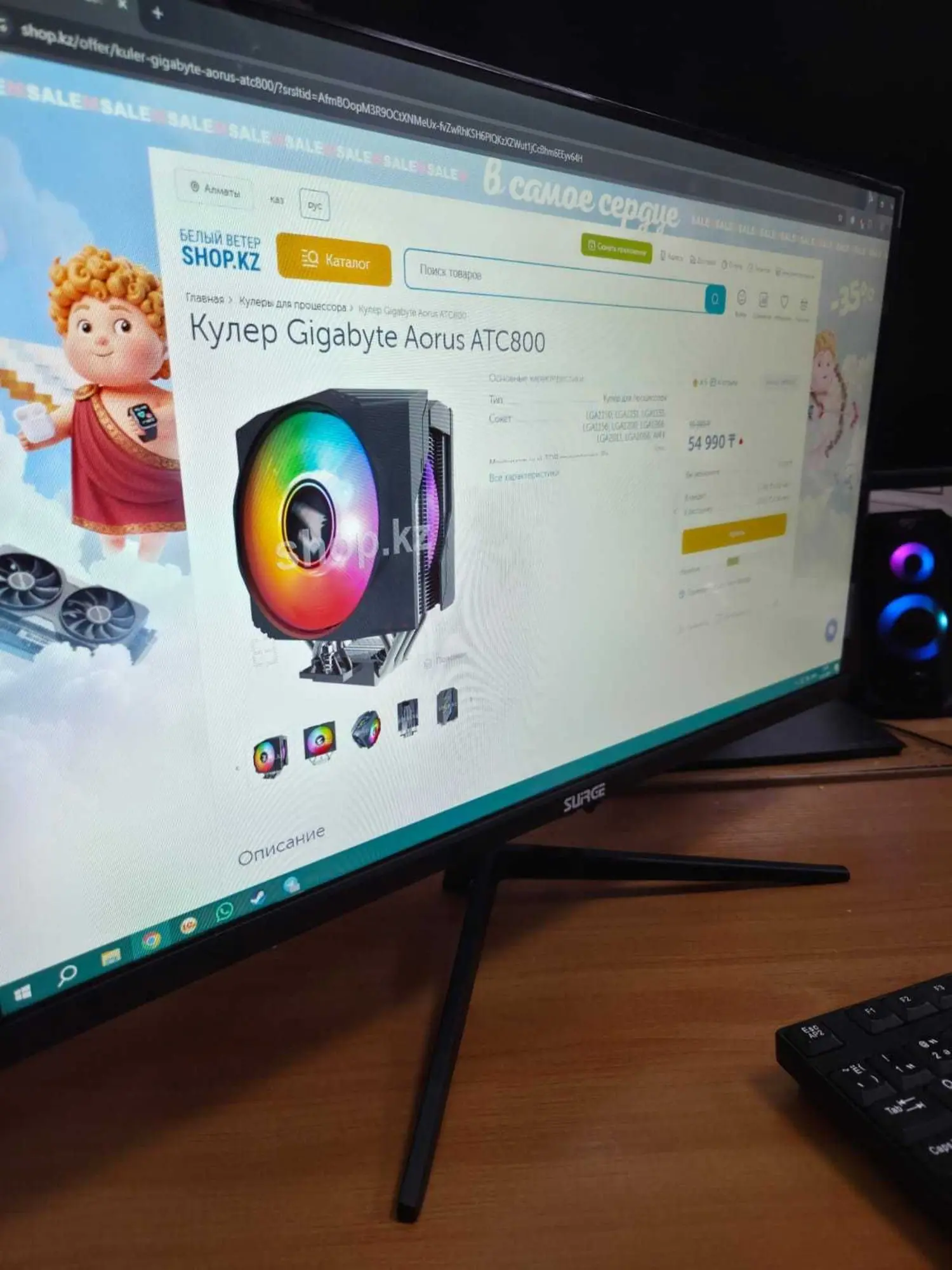 Превосходный игровой Монитор 24дюйма Surge SG-2408G 165 Hz (2 / 3)