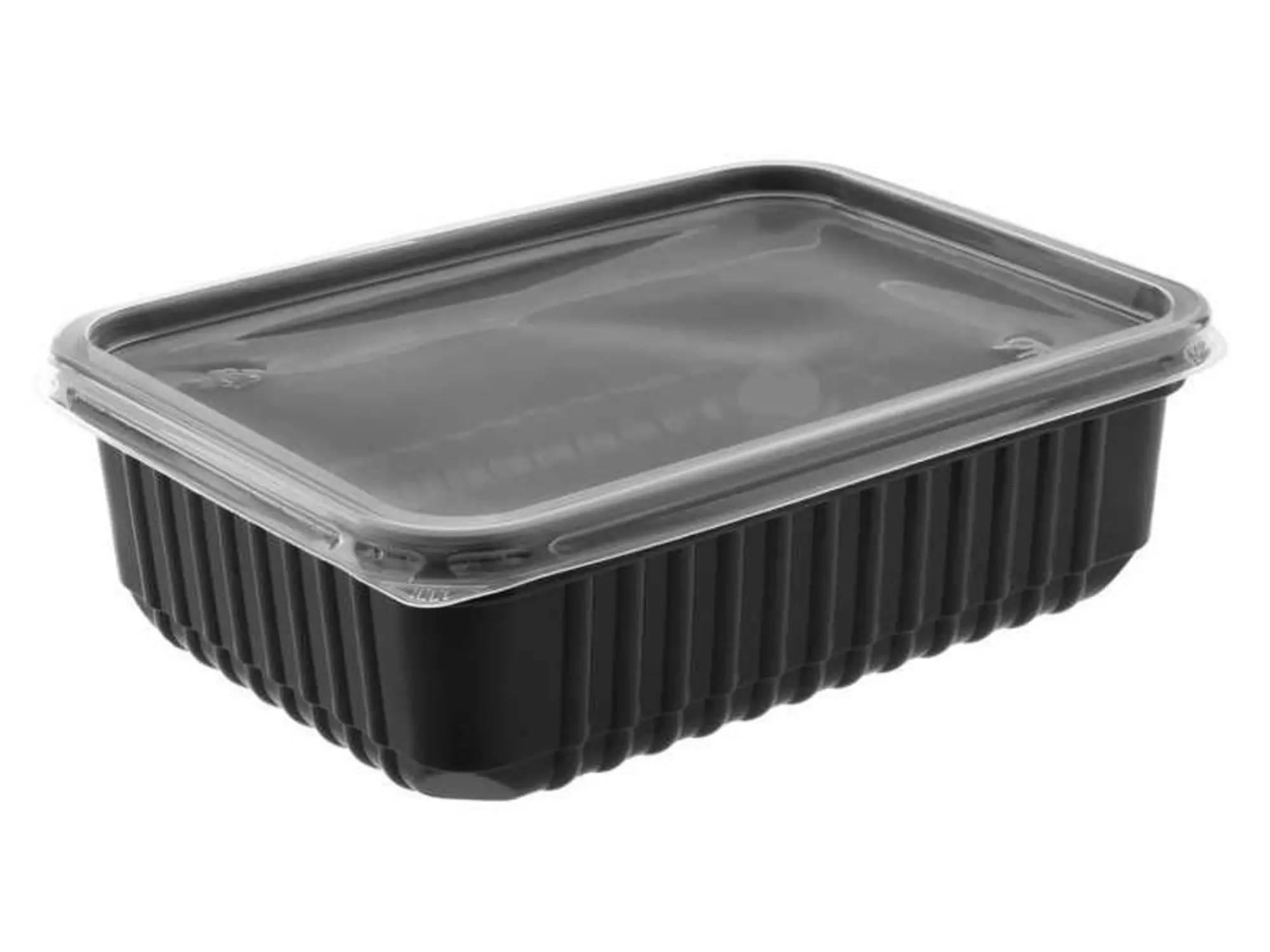 Контейнер пластиковый одноразовый 500,750,1000мл прозрачный и черный (3 / 3)