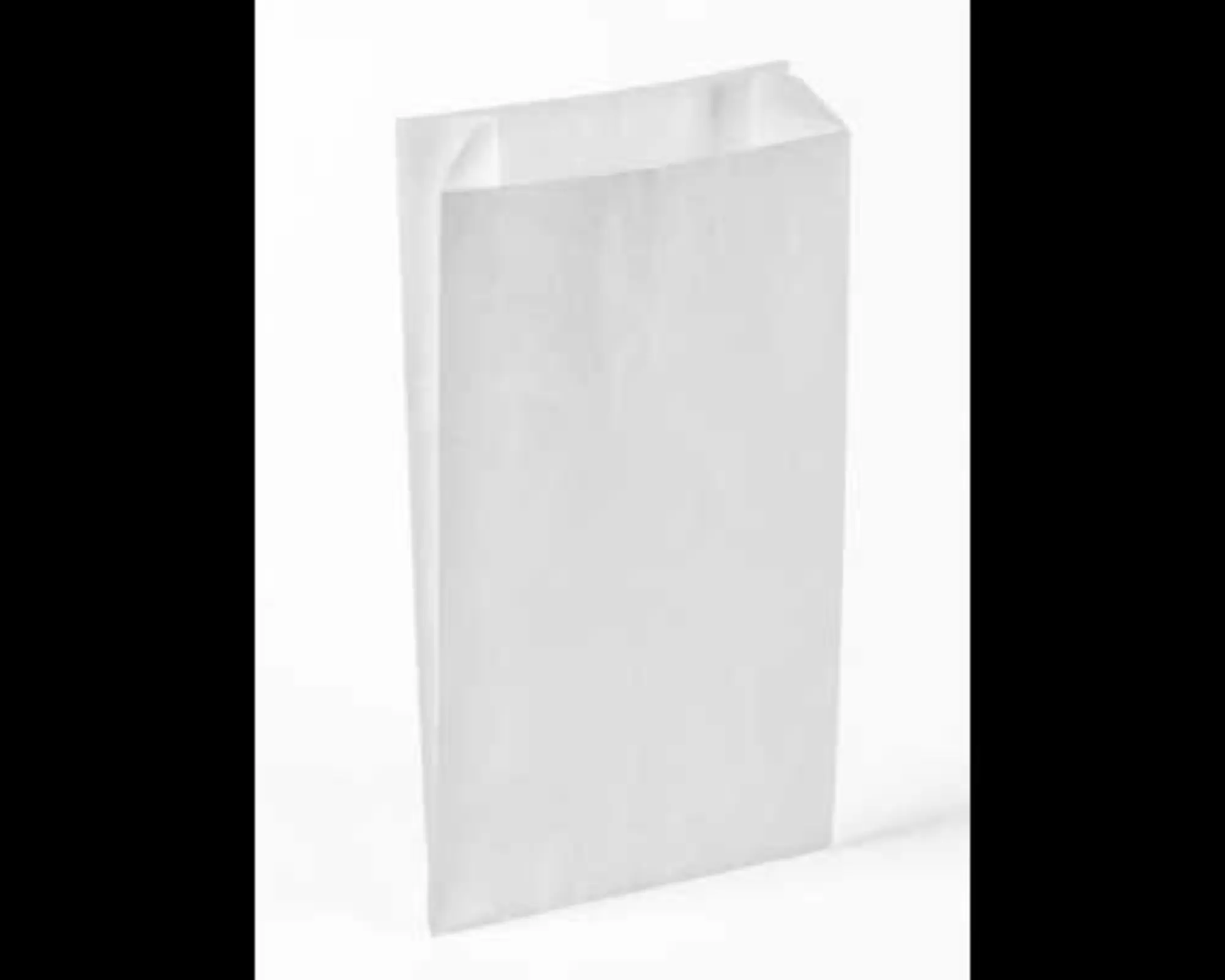 Бумажный пакет с плоским V дном белый (1 / 1)