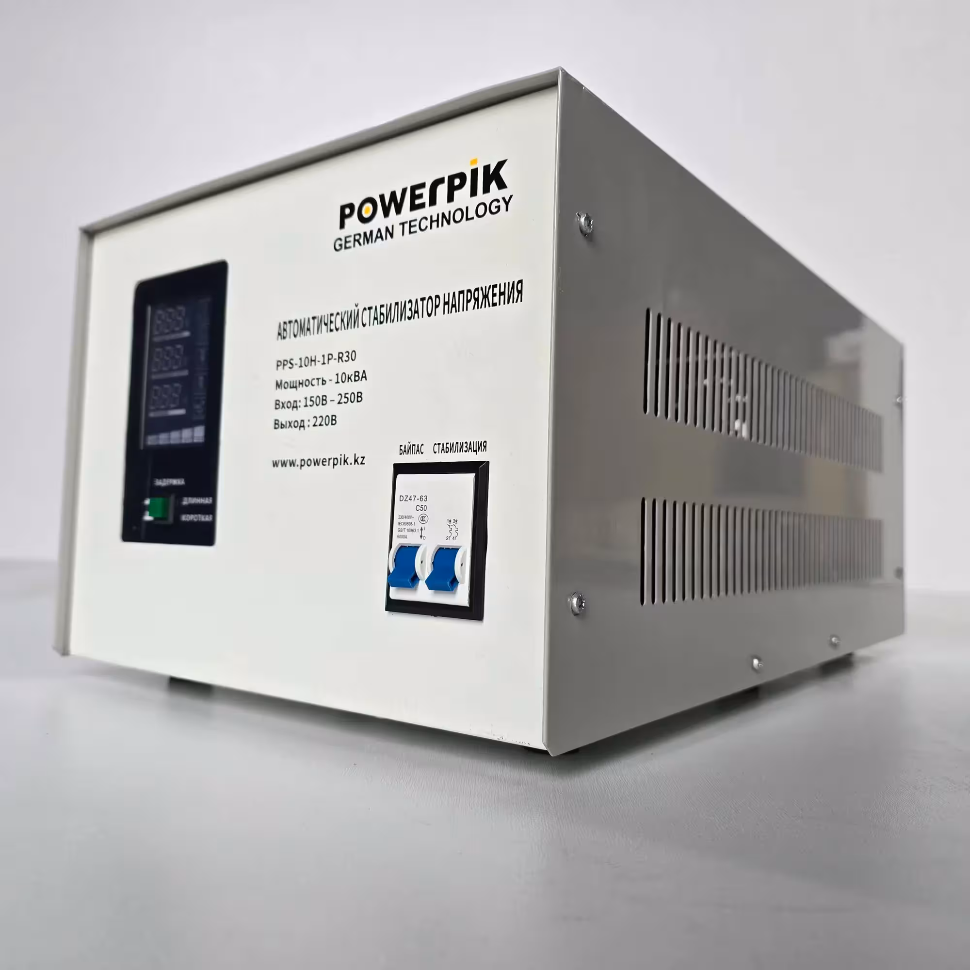 Стабилизатор напряжения 10кВА, 220В, PowerPik (2 / 8)