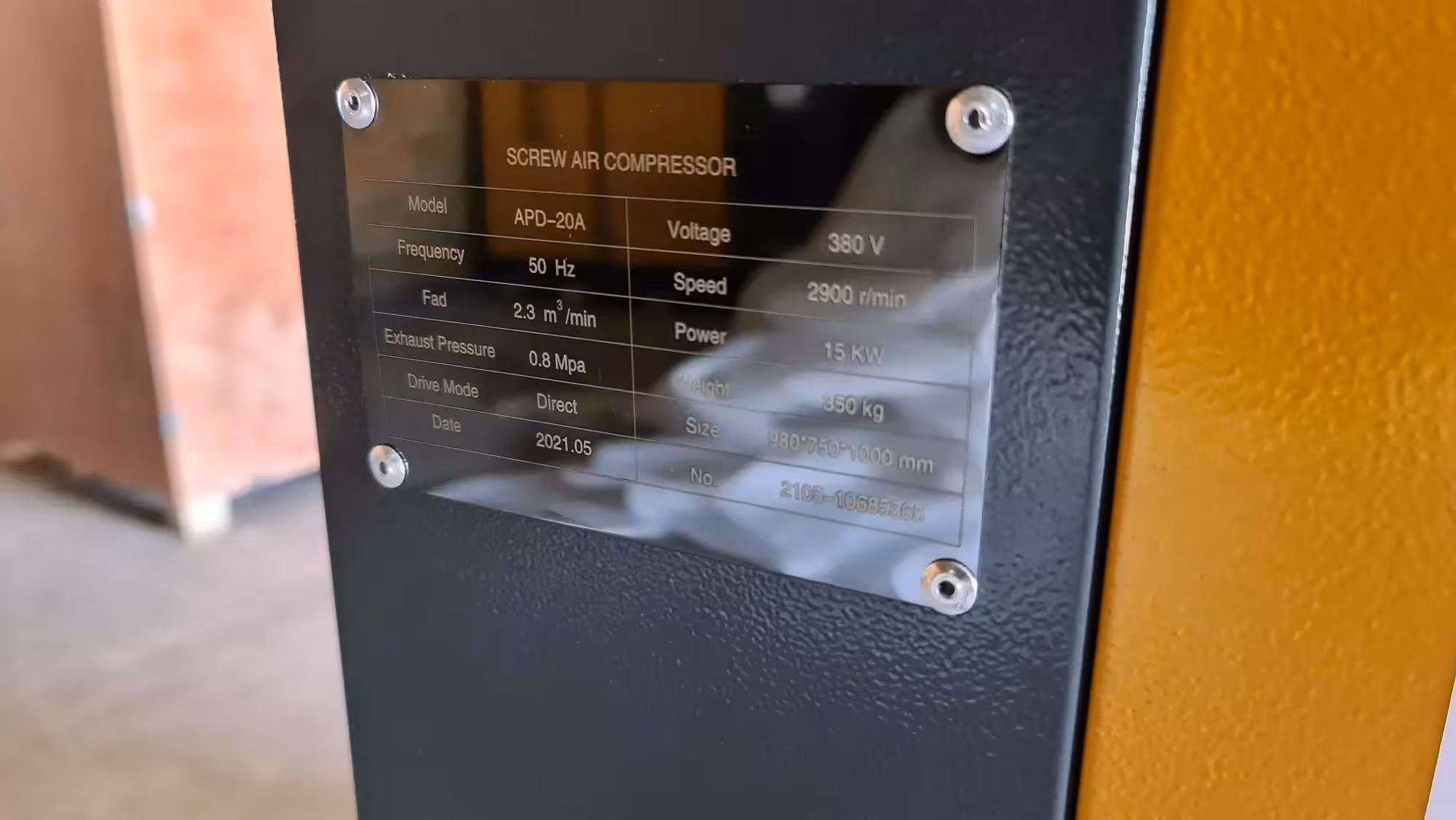 Компрессор винтовой APD-20A, -2,3 куб.м, 15кВт, AirPIK (4 / 5)