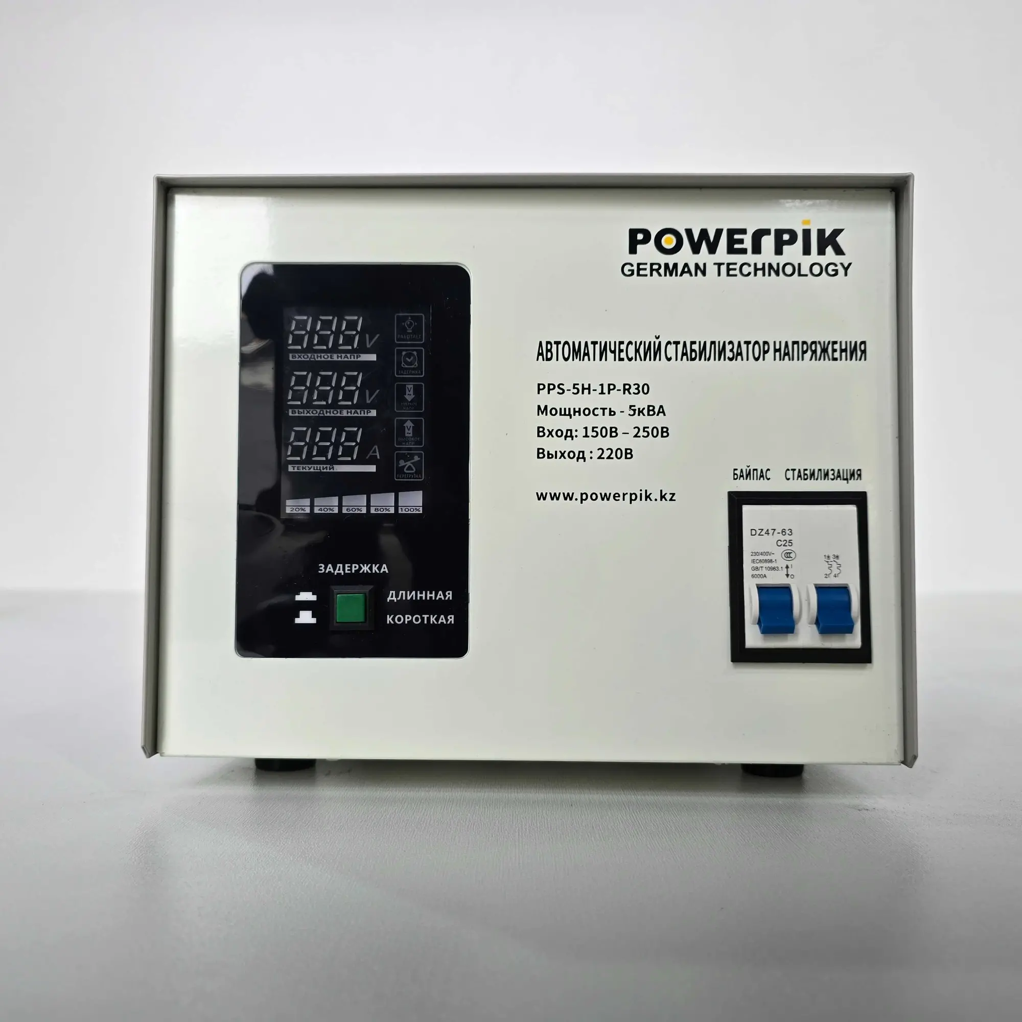 Стабилизатор напряжения 5кВА, 220В, PowerPik (1 / 1)