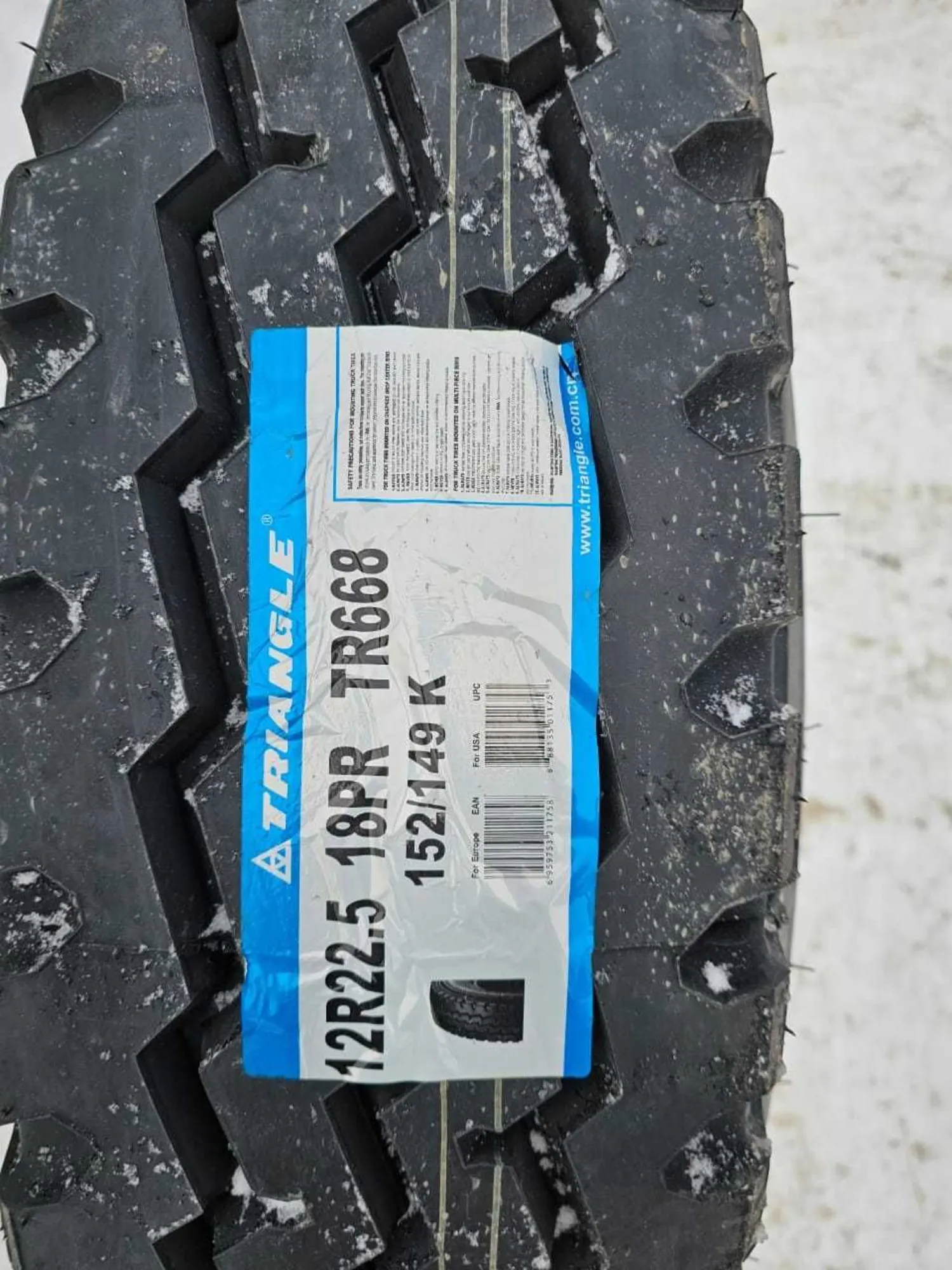 12R22,5 18PR 152/149K TR668 TRIANGLE, в рассрочку, змейка (1 / 8)