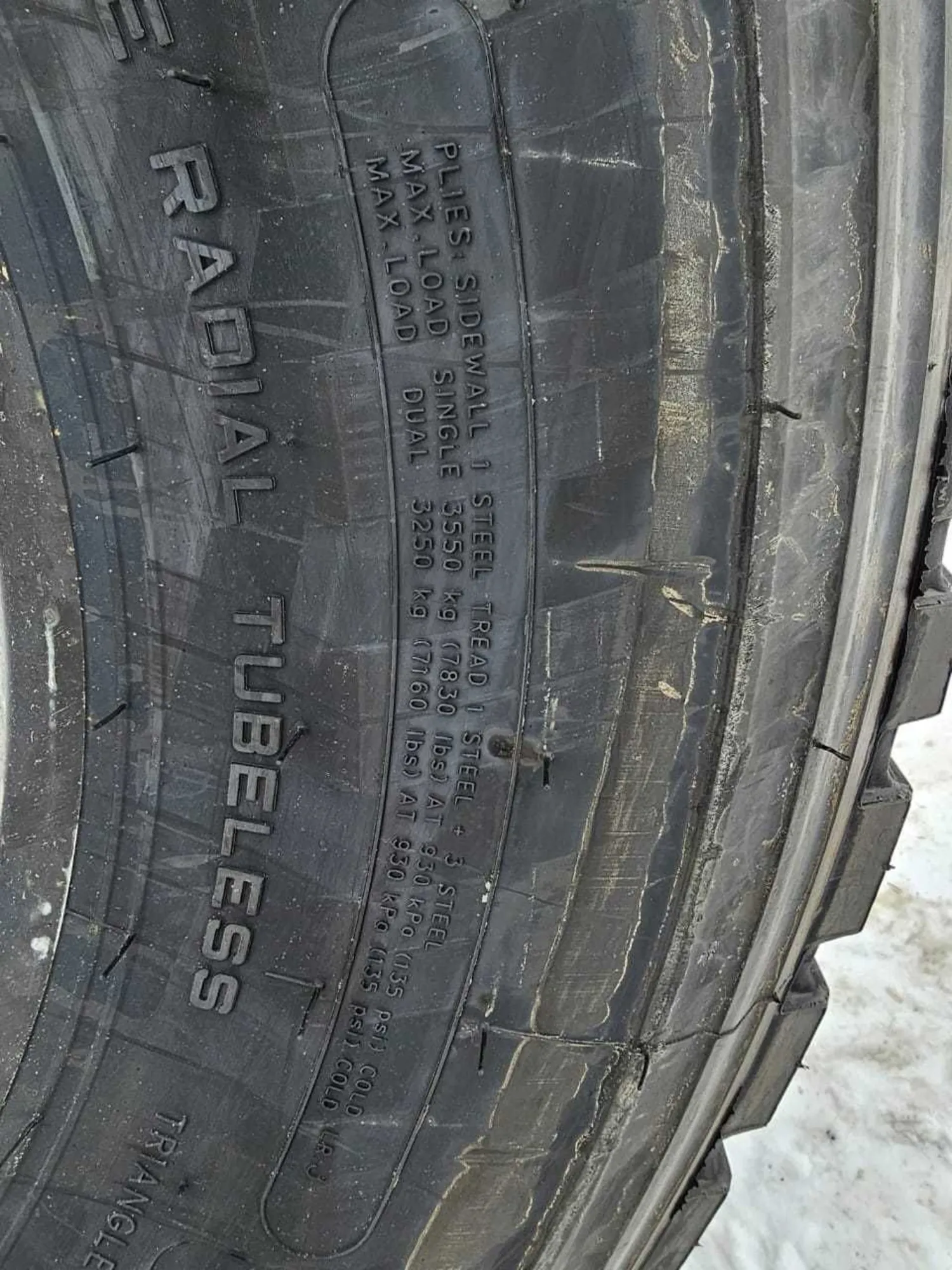 12R22,5 18PR 152/149K TR668 TRIANGLE, в рассрочку, змейка (3 / 8)