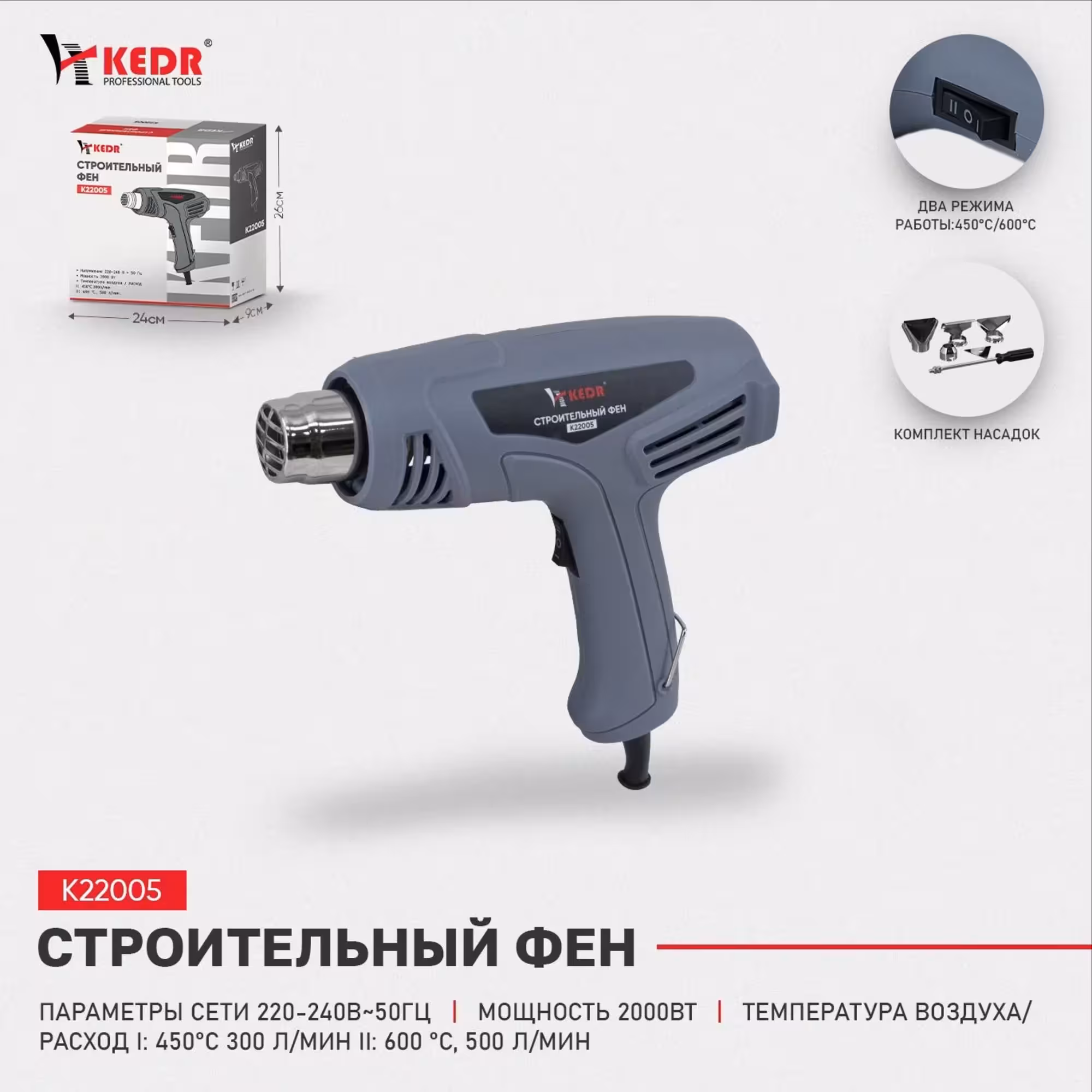 Строительный фен / технический фен / фен (2 / 4)