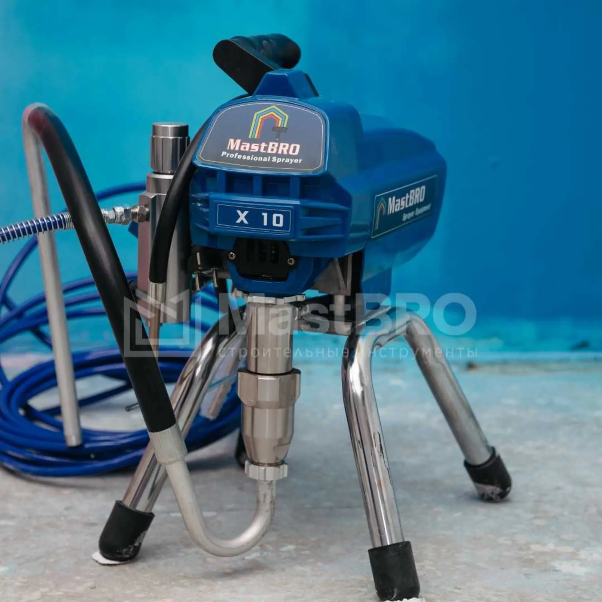 Безвоздушный окрасочный распылитель Х10 MastBRO (2800Вт, 3л/мин) (3 / 8)