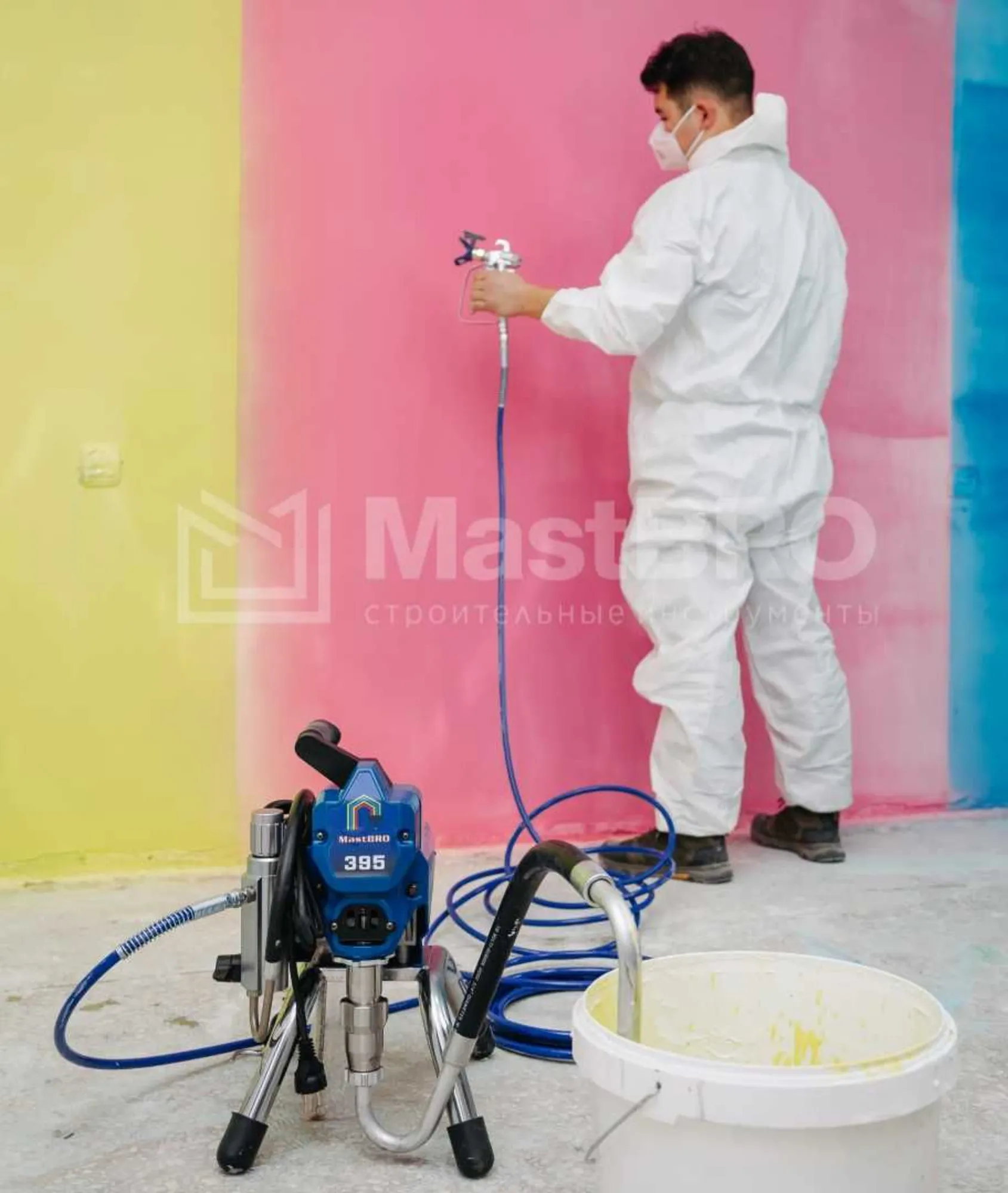 Безвоздушный распылитель краски 395 | Краскопульт (7 / 8)