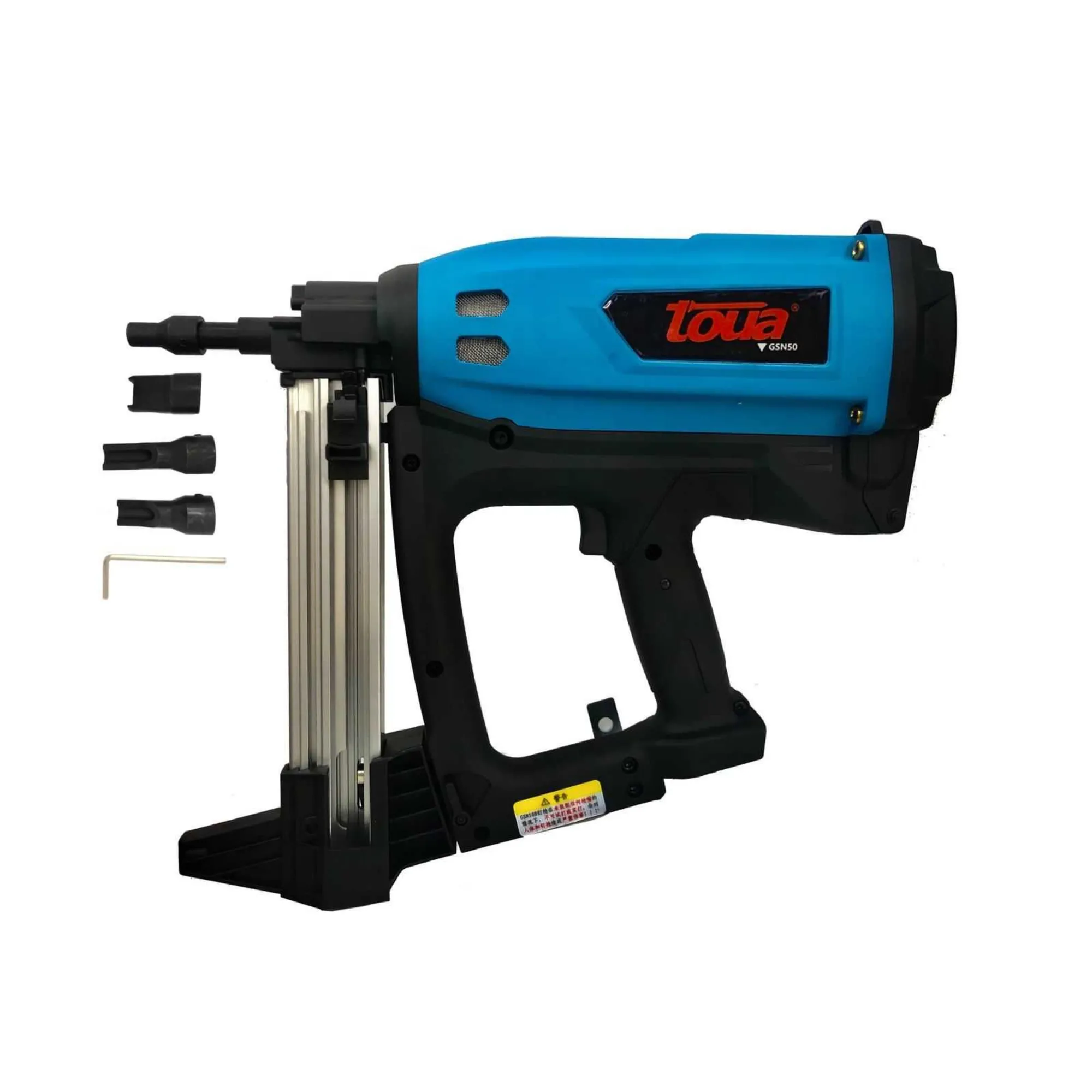 Газовый монтажный пистолет TOUA GSN50C (15-40мм гвозди) с насадками (1 / 5)