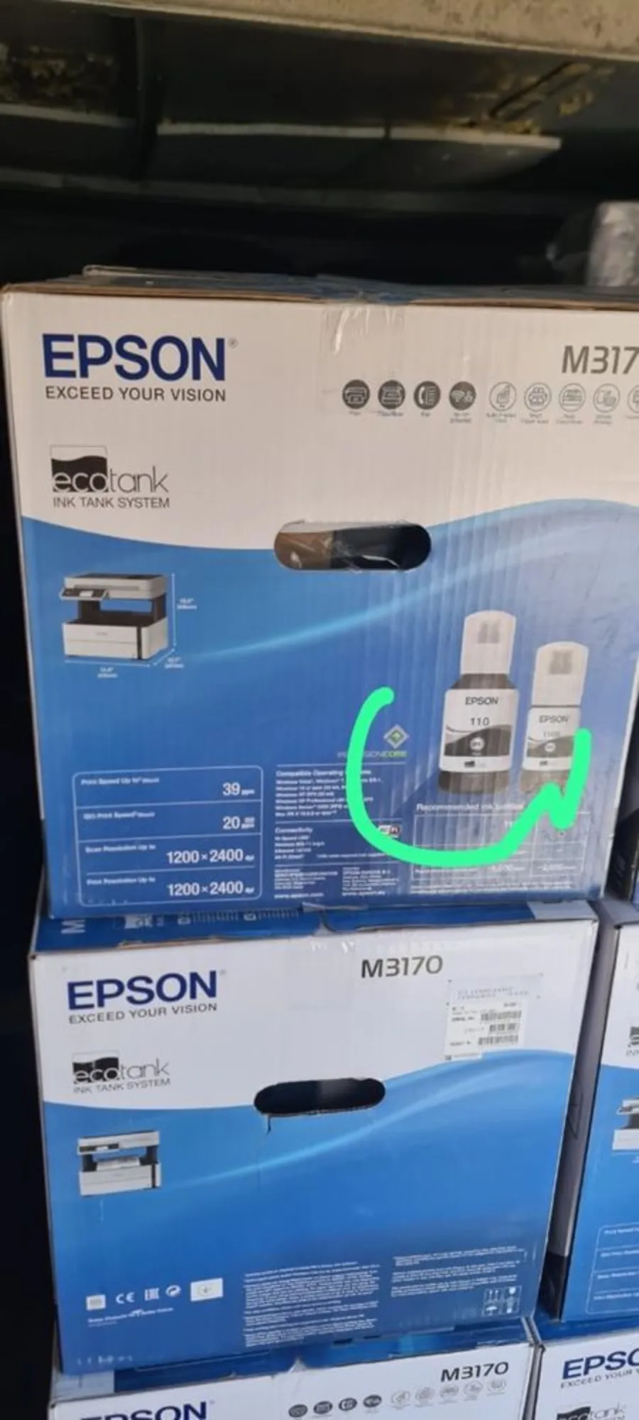 Мфу Epson Ecotank M3170 принтер 3в1 (3 / 4)