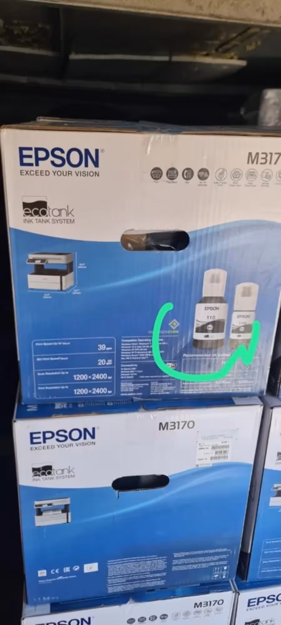 Мфу Epson Ecotank M3170 принтер 3в1 (3 / 4)
