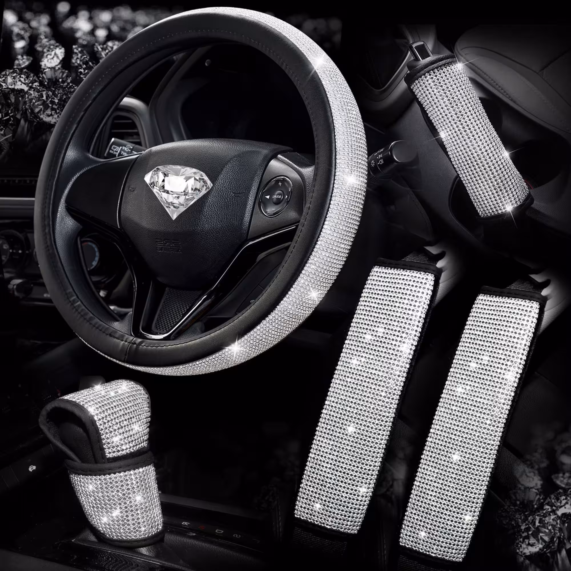 Чехол на руль со стразами (1 / 7)