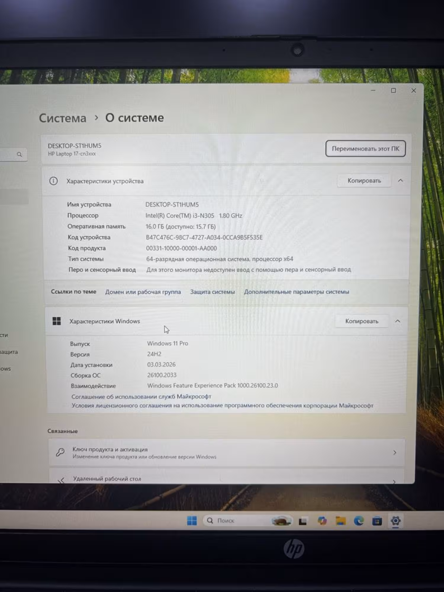 Офисный ноутбук HP 17.3" i3-N305 / 8GB / SSD 256GB (2 / 4)