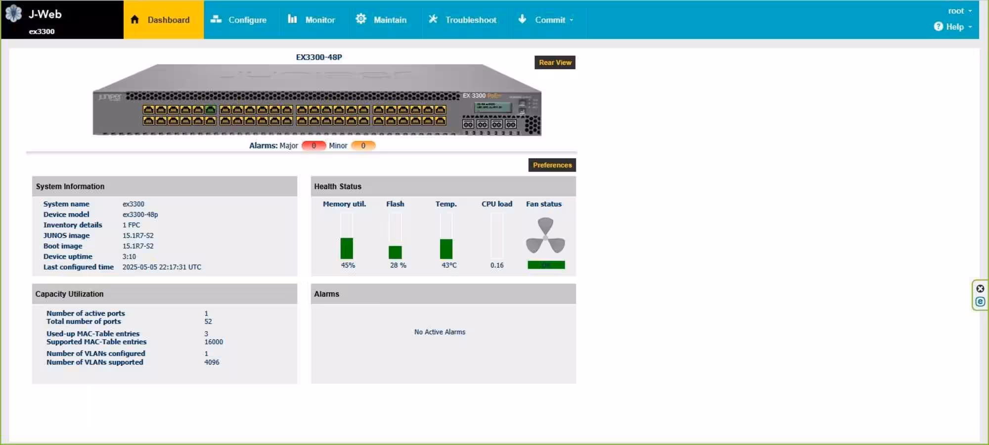 Коммутатор Juniper EX3300-48P, 48 х GE, 4 x 1/10GE SFP+, PoE+, Layer 3 (7 / 8)