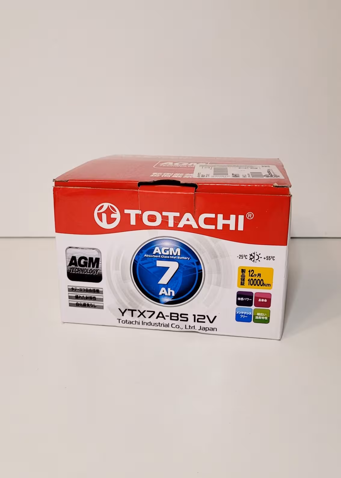 Аккумулятор Totachi 7Ah для мопеда, скутера, мотоцикла, квадроцикла. (1 / 4)