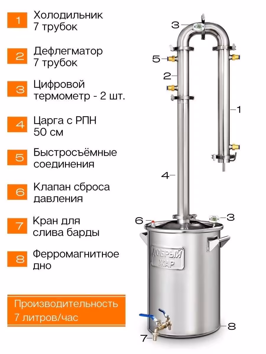 Дистиллятор 2 дюйма Абсолют (2 / 6)