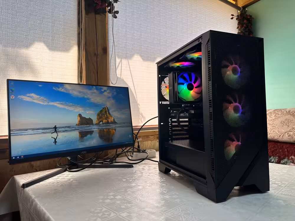 Игровой компьютер AMD Ryzen 5-5600/16Gb/SSD/RTX 4060 8Gb+Монитор 240Hz (1 / 8)