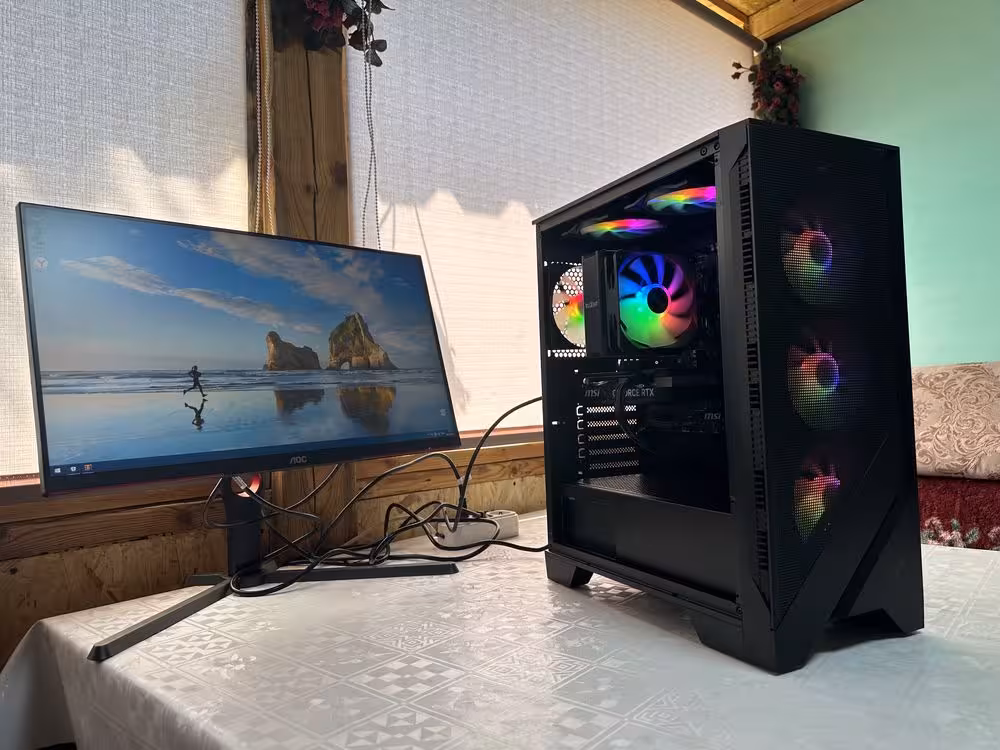Игровой компьютер AMD Ryzen 5-5600/16Gb/SSD/RTX 4060 8Gb+Монитор 240Hz (6 / 8)