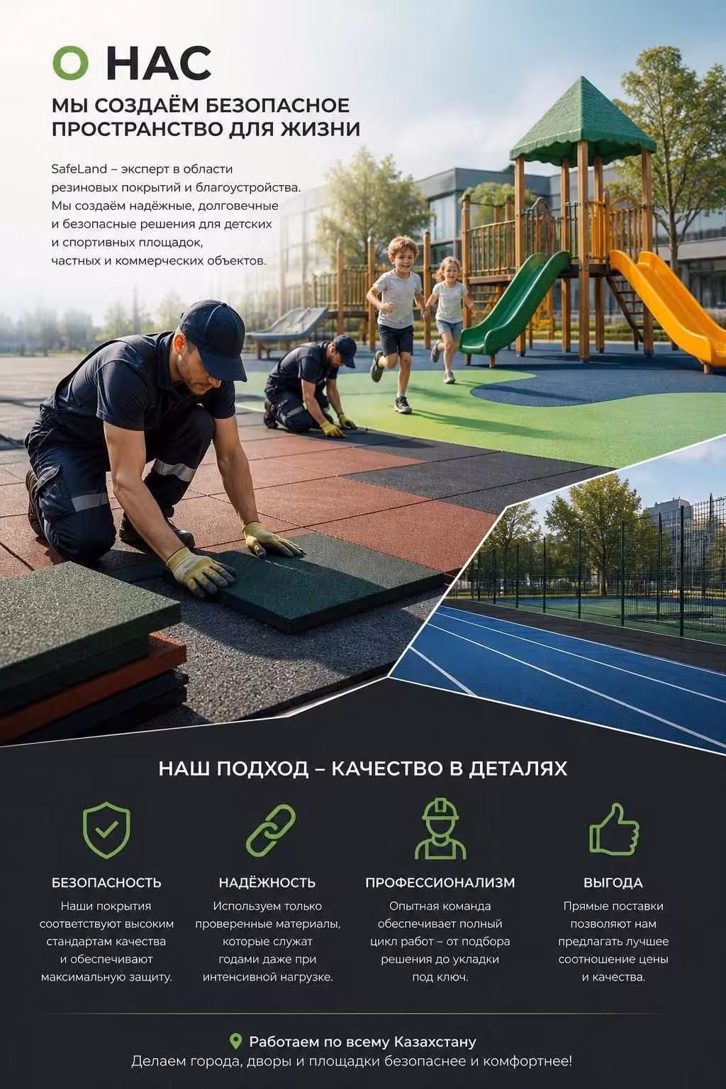Наливные бесшовные резиновые (тартановые) покрытия по Казахстану (2 / 3)