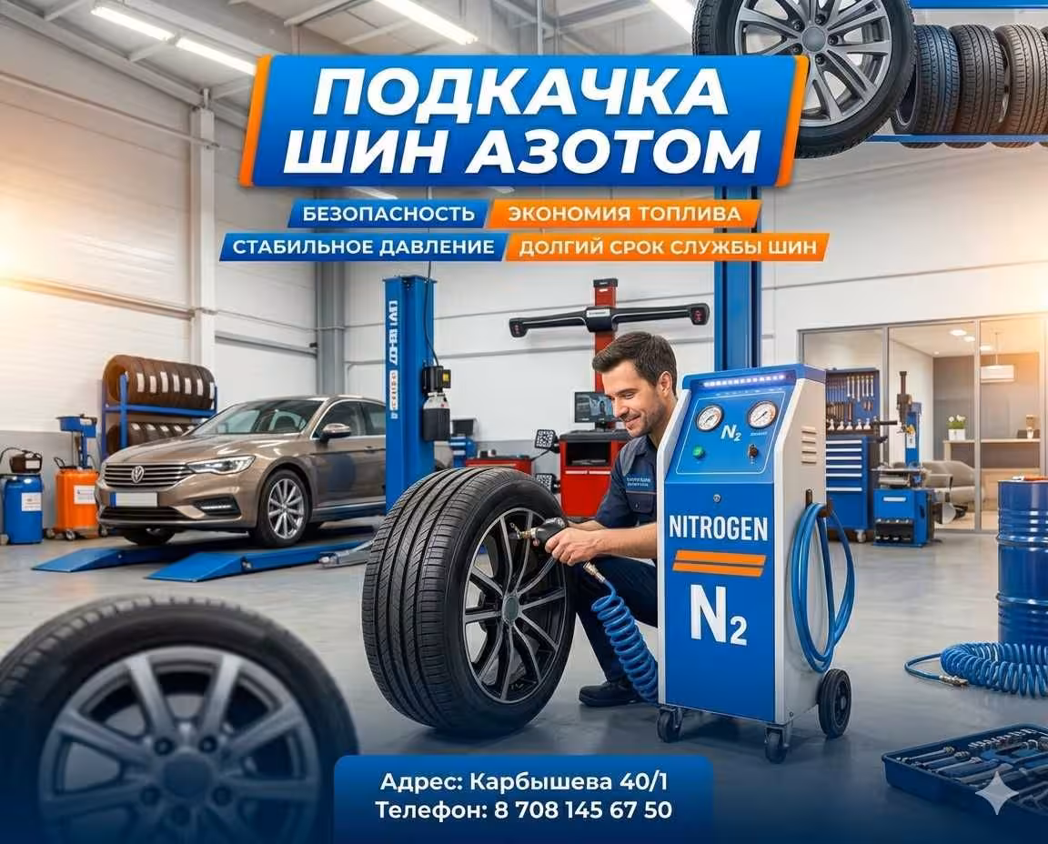 Шиномонтаж , АЗОТ в шины , подкачка колес (1 / 1)
